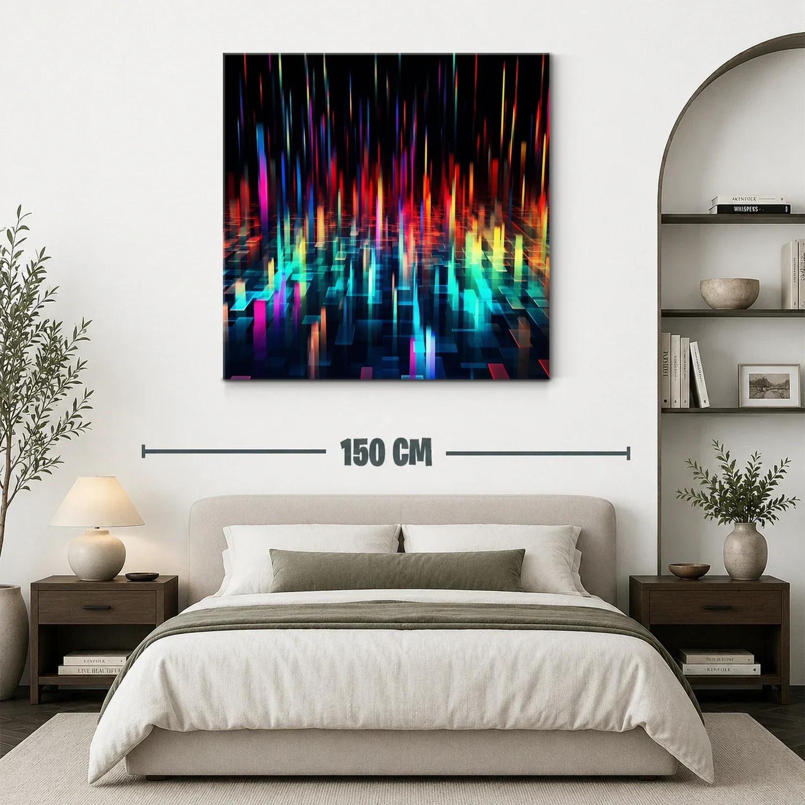 Arte digital con luces vibrantes y formas geométricas — miniatura 3
