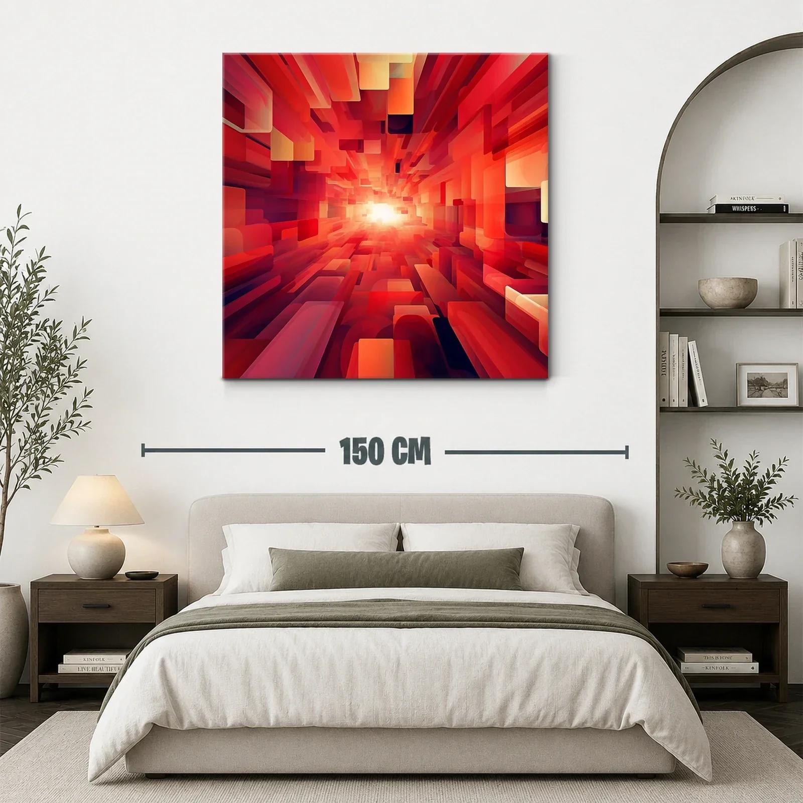 Arte abstracto en tonos cálidos con profundidad luminosa — miniatura 3