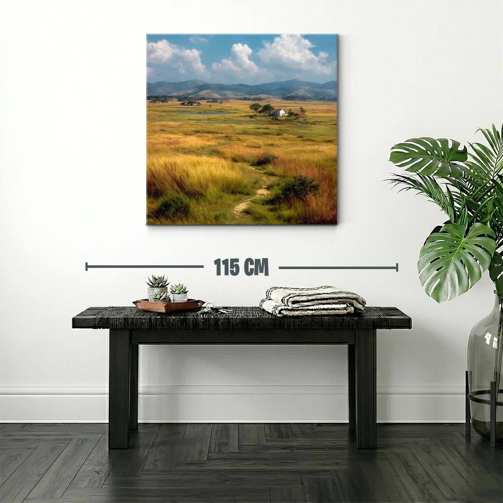 Paisaje campestre con praderas y cielos azules — miniatura 2