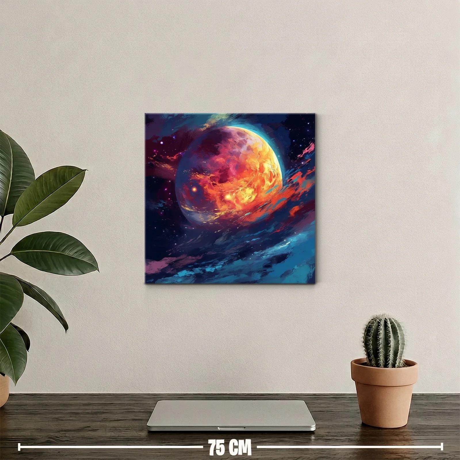 Inspirador planeta en vibrantes tonos cálidos y fríos — miniatura 2