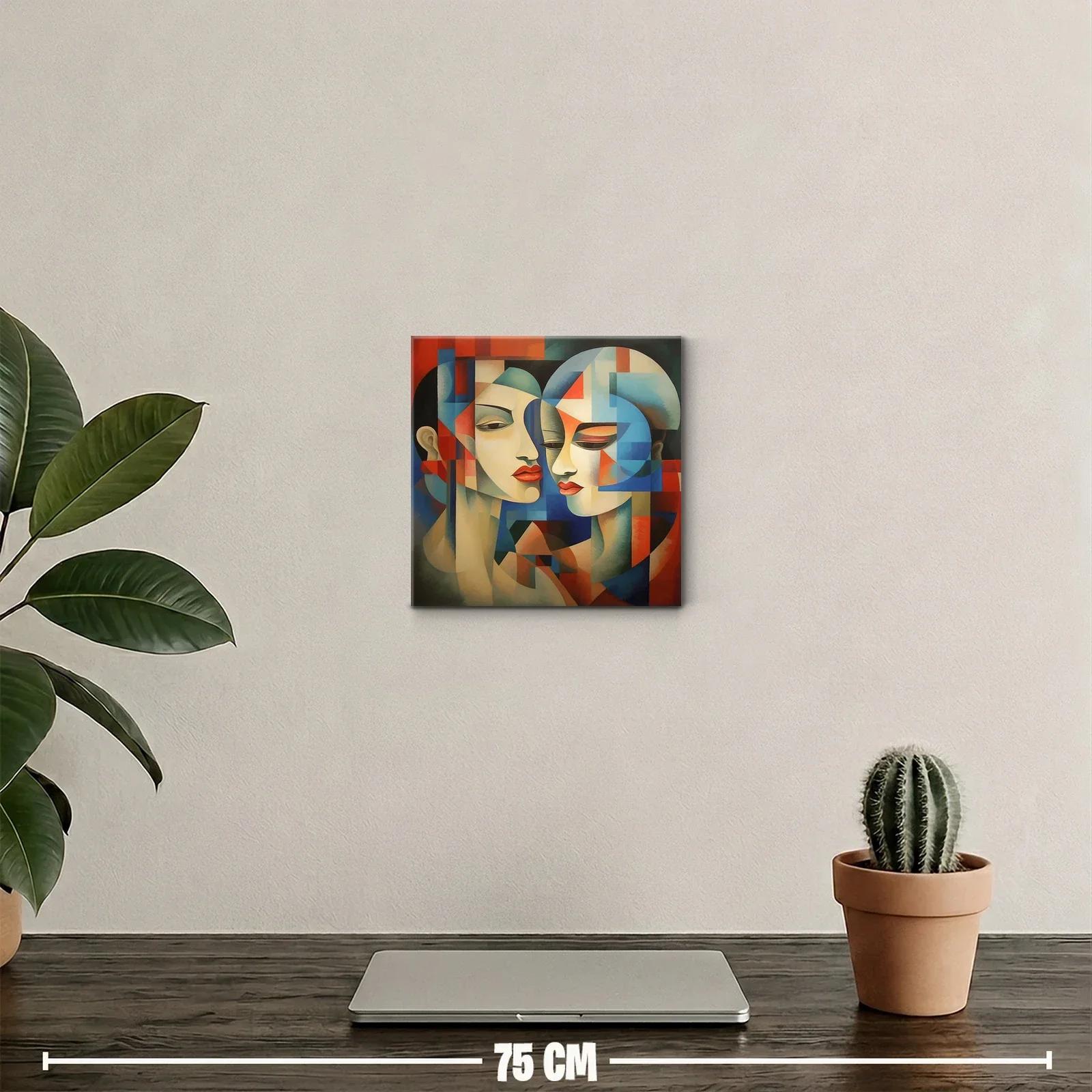Retratos abstractos en tonos cálidos y fríos vibrantes — miniatura 2