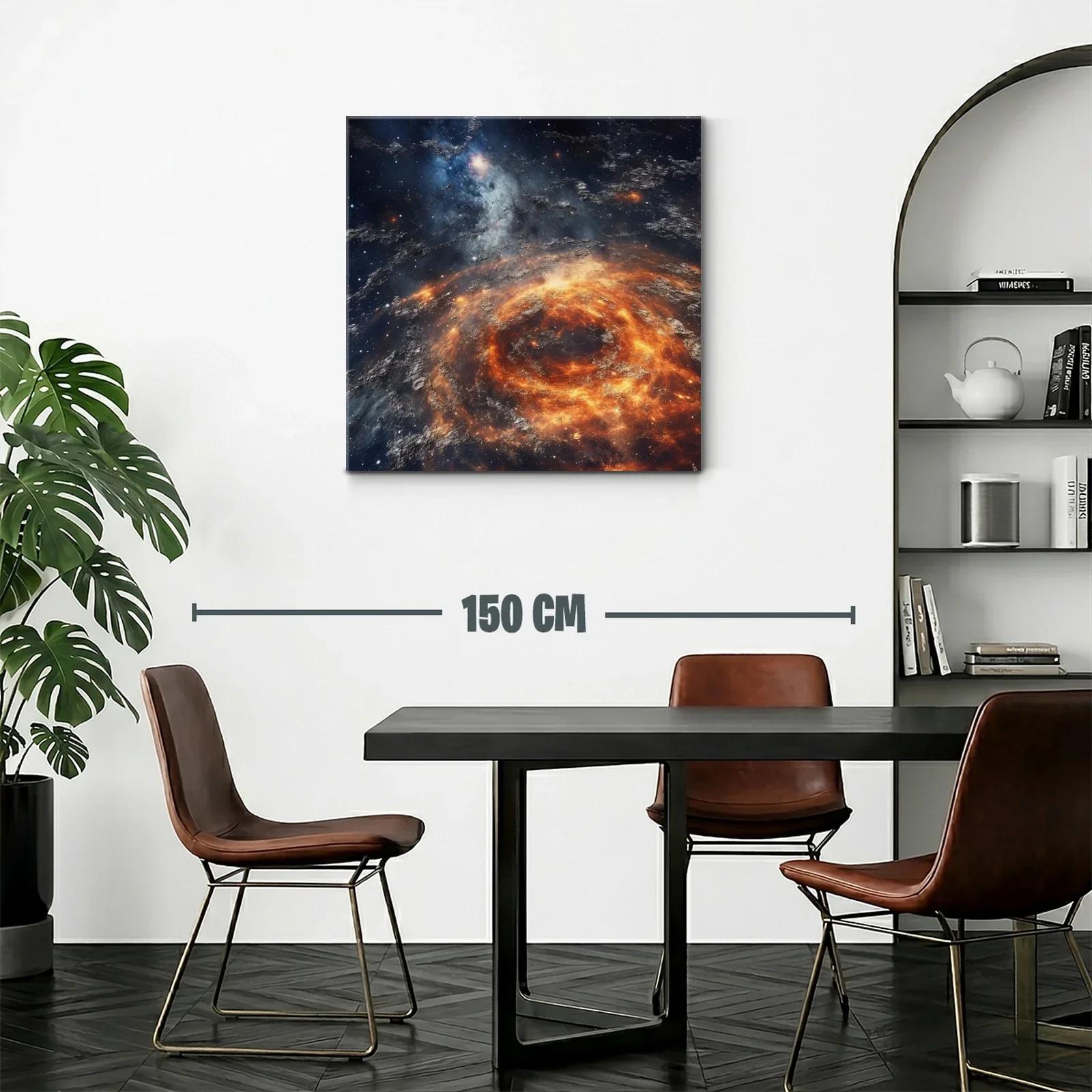 Galaxia en llamas con destellos cósmicos vibrantes — miniatura 2