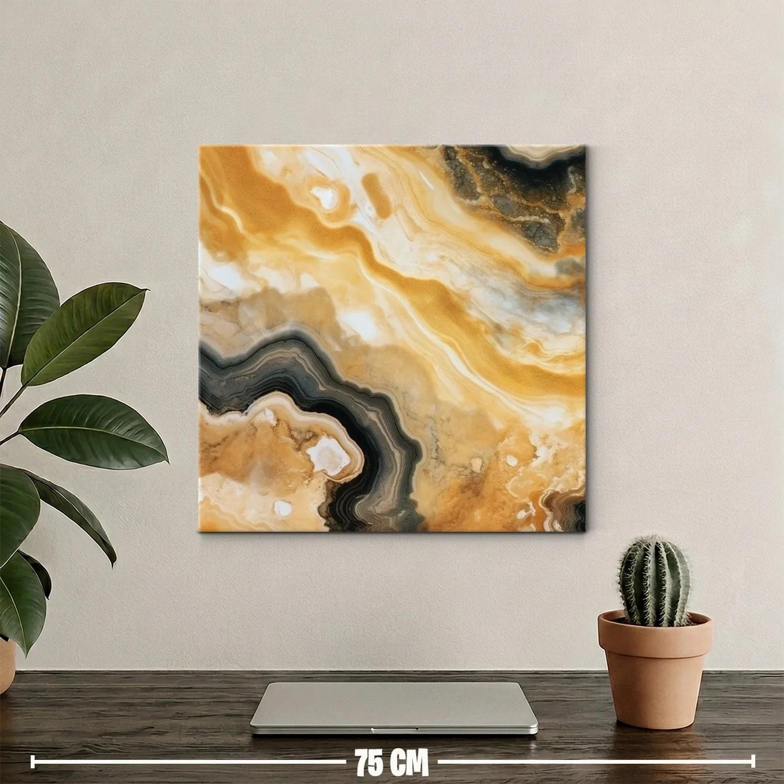 Arte abstracto con tonos cálidos y terrosos para interiores modernos — miniatura 2
