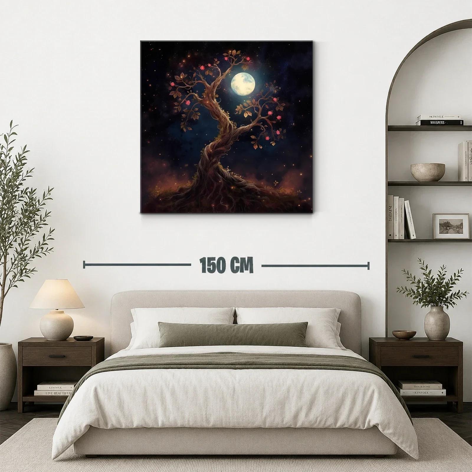 Árbol encantado bajo la luz de la luna llena — miniatura 3