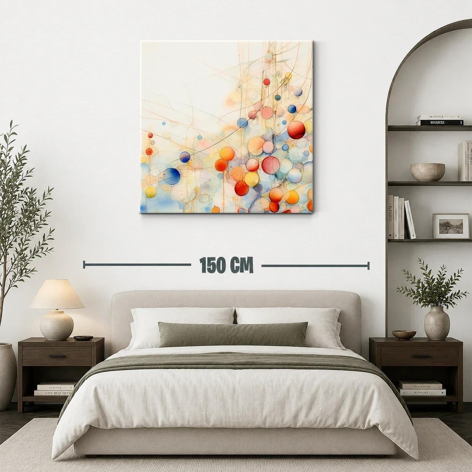 Composición abstracta de esferas en tonos cálidos y fríos — miniatura 3