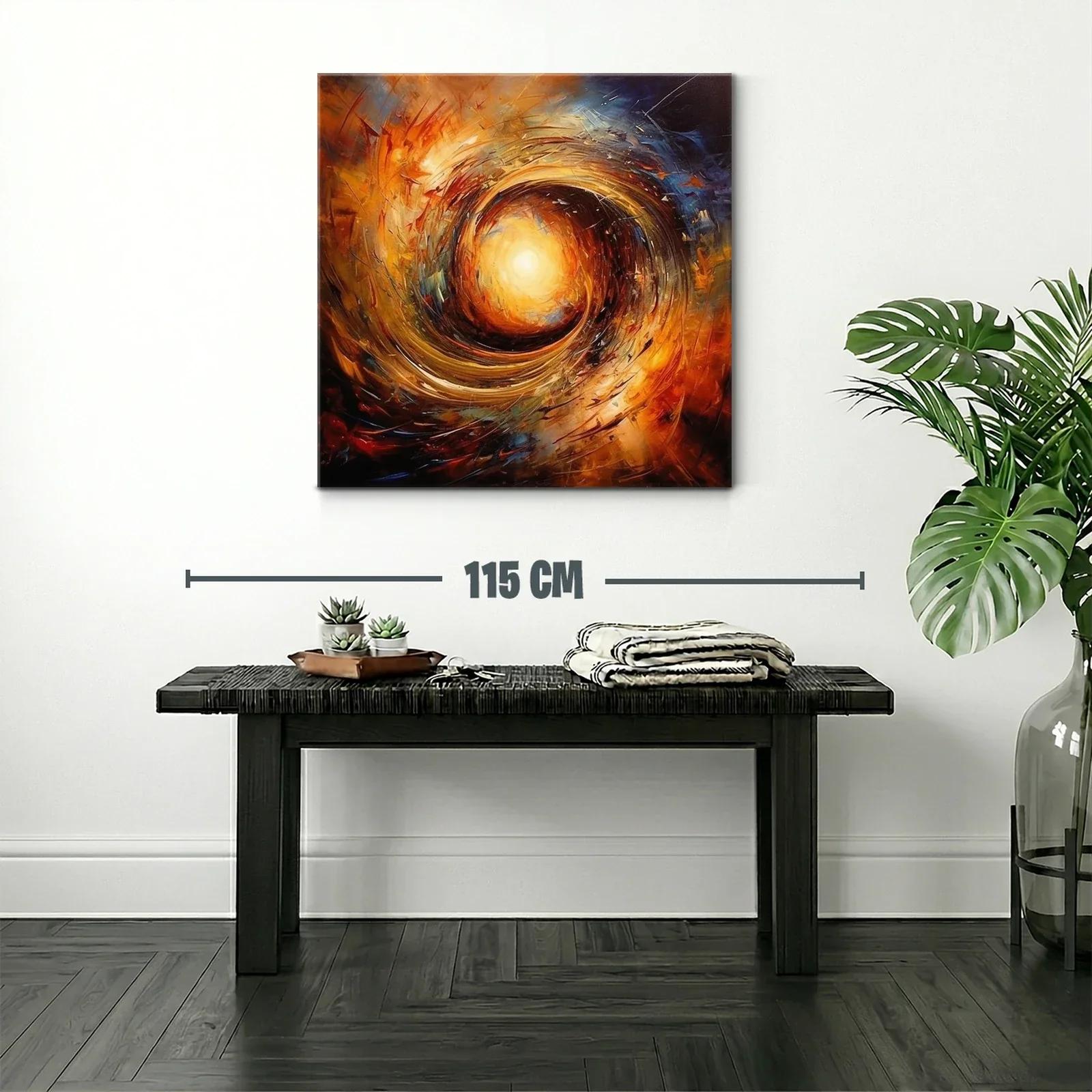 Cuadro Abstracto Espiral de Luz y Energía Cálida — miniatura 2
