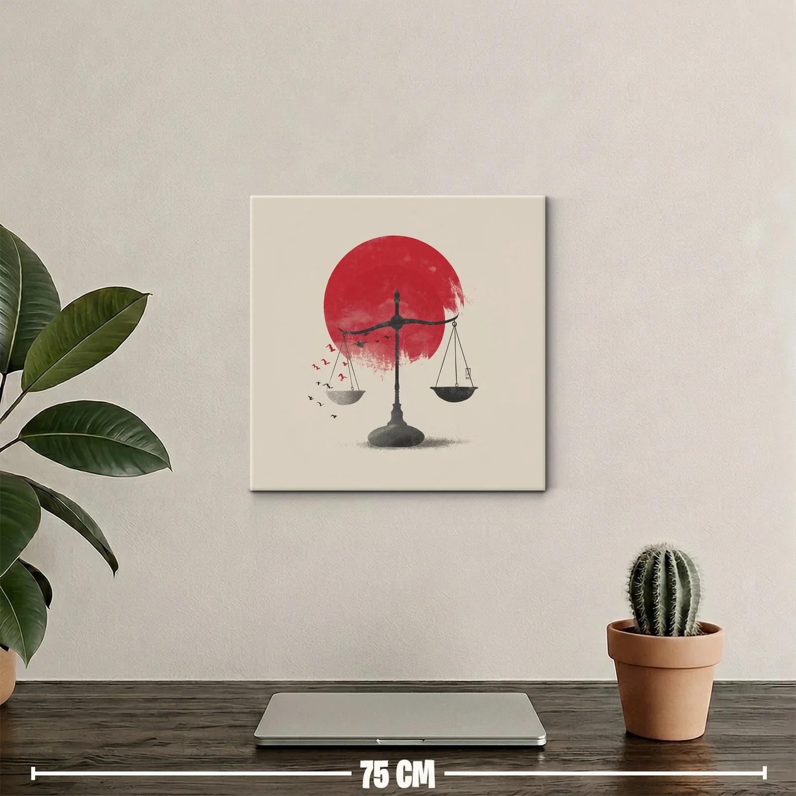 Equilibrio y libertad con contraste en rojo vibrante — miniatura 2