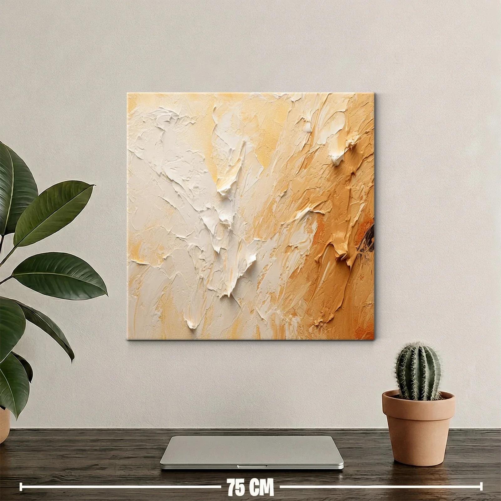 Cuadro abstracto en tonos cálidos para ambiente acogedor — miniatura 2