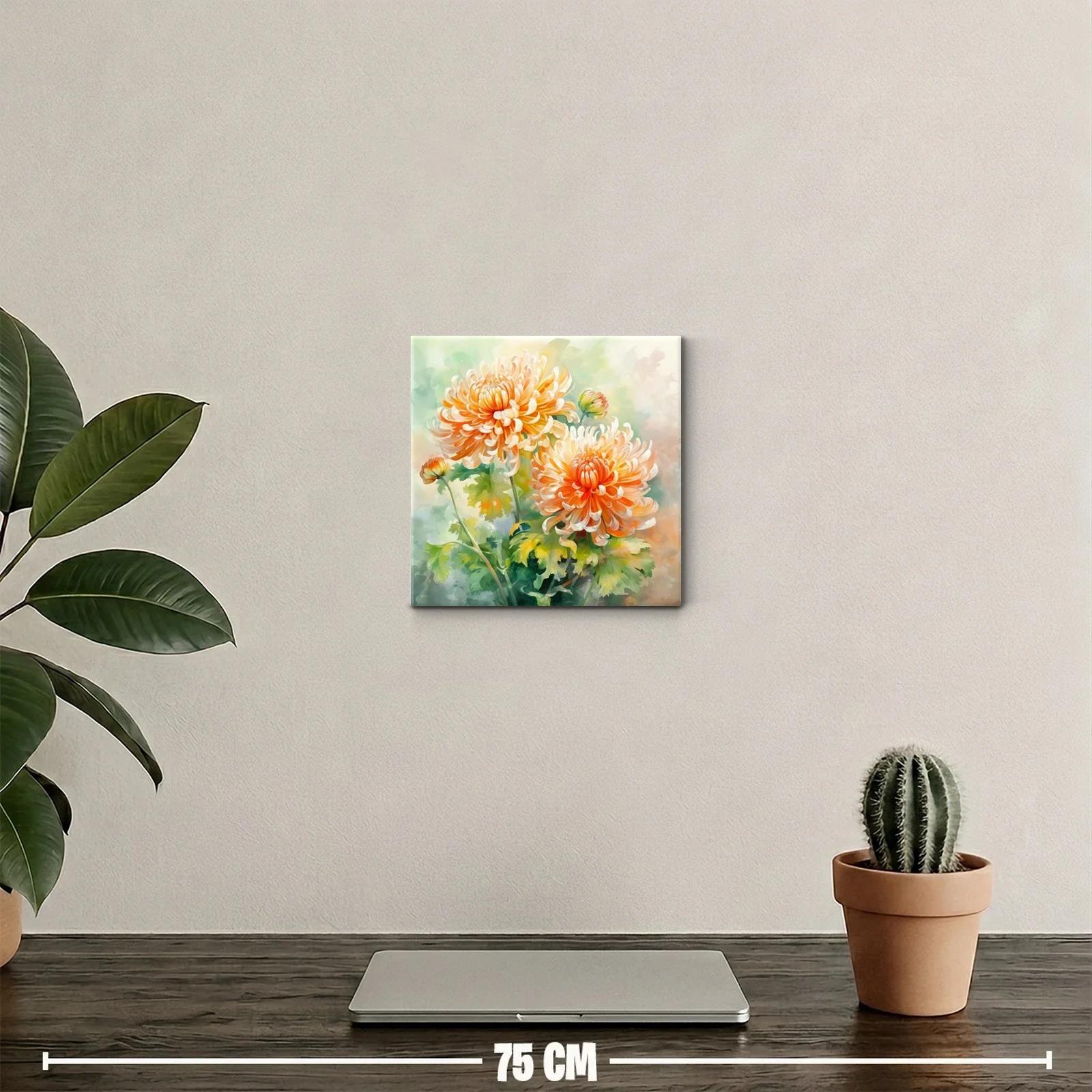 Cuadro con flores en tonos cálidos y detalles delicados — miniatura 2
