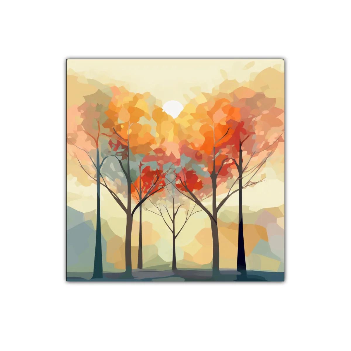 Bosque abstracto con tonos cálidos de otoño — imagen principal