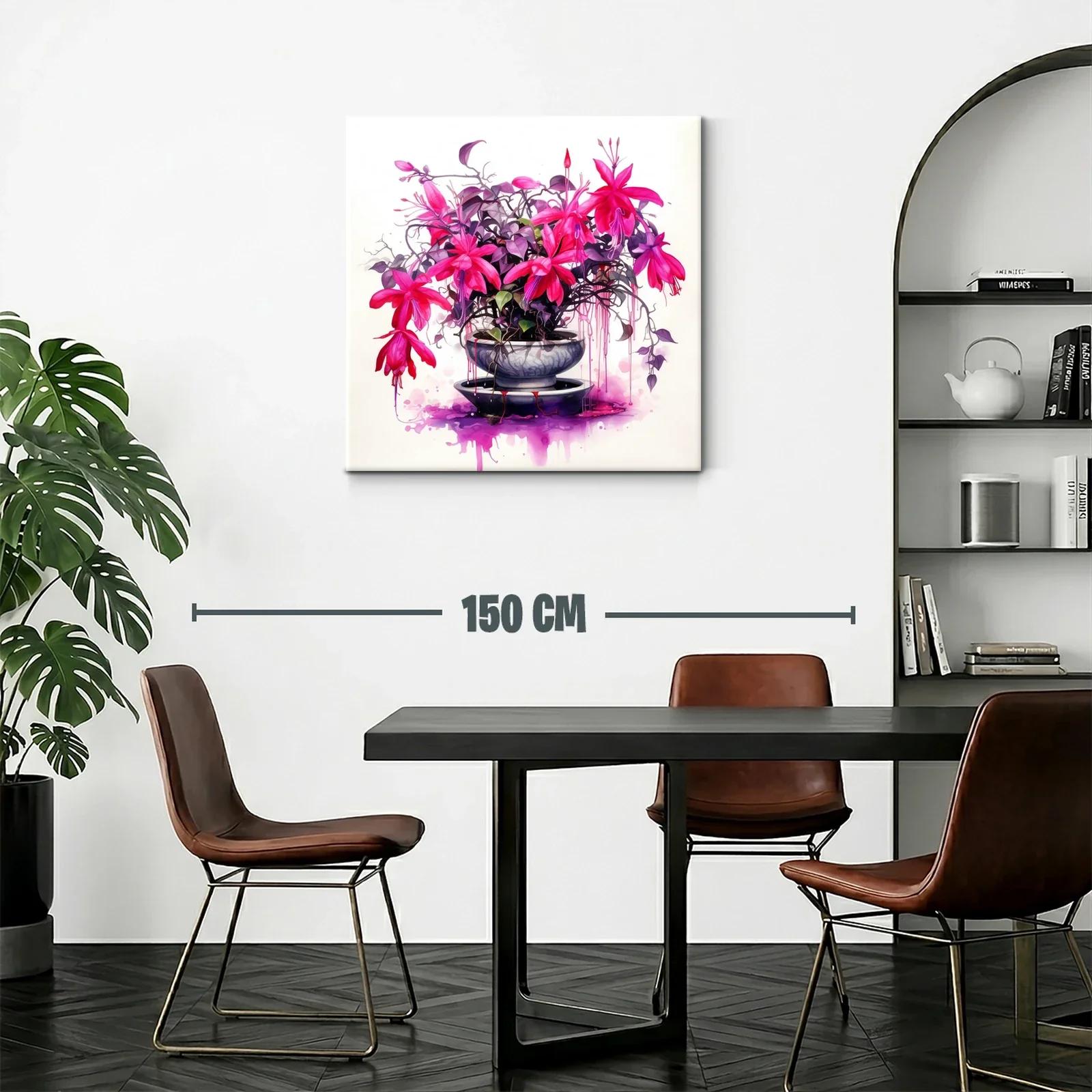 Exuberancia floral en tonos fucsia y violeta elegante — miniatura 2