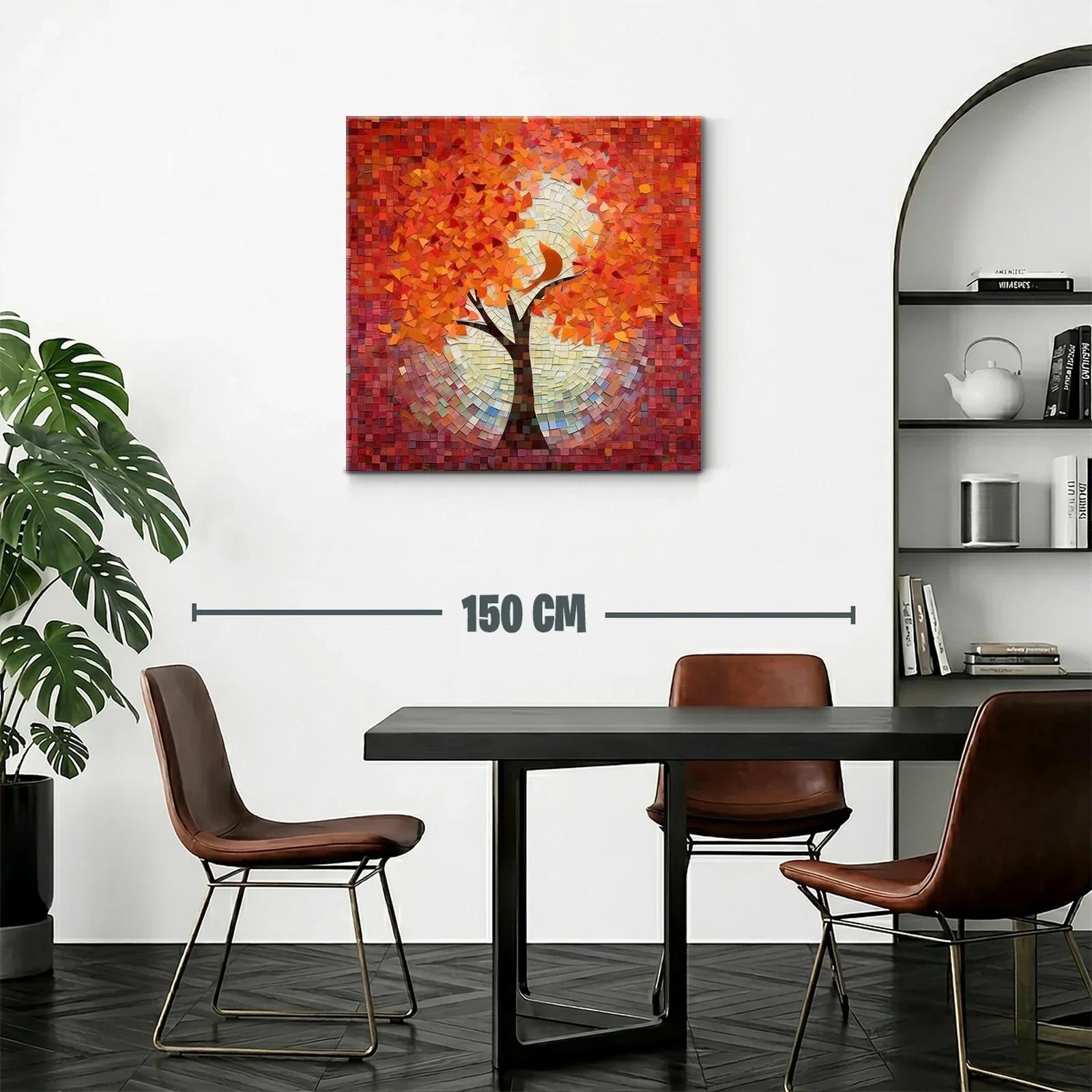 Árbol en tonos cálidos con fondo vibrante y abstracto — miniatura 2