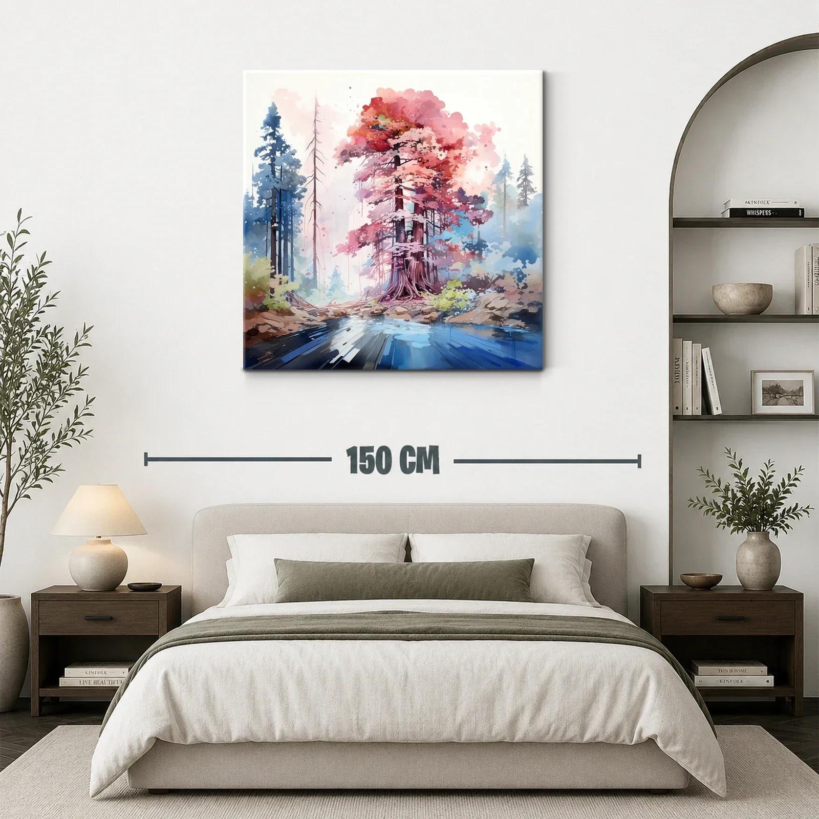 Bosque encantado con tonos cálidos y reflejos azules — miniatura 3