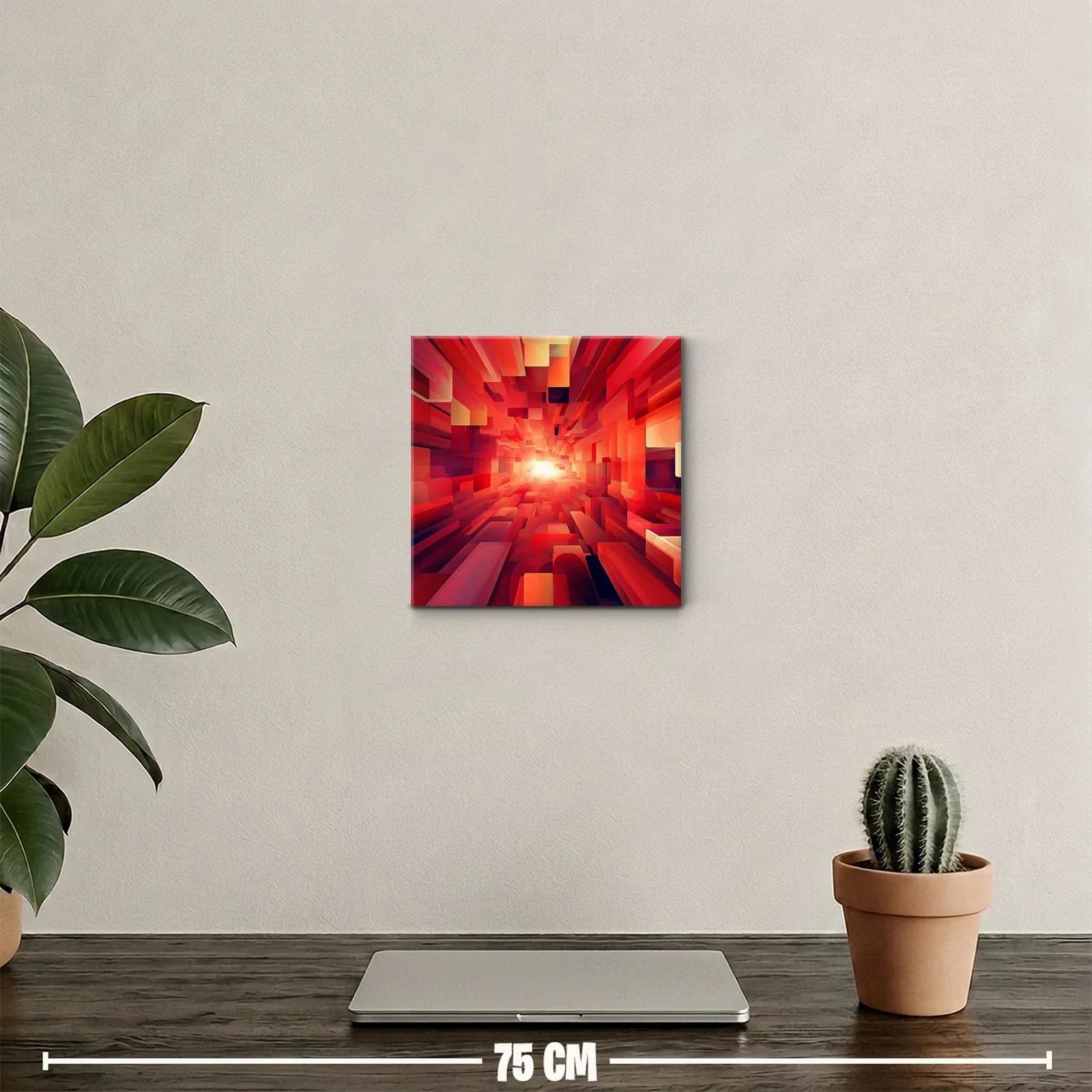 Arte abstracto en tonos cálidos con profundidad luminosa — miniatura 2