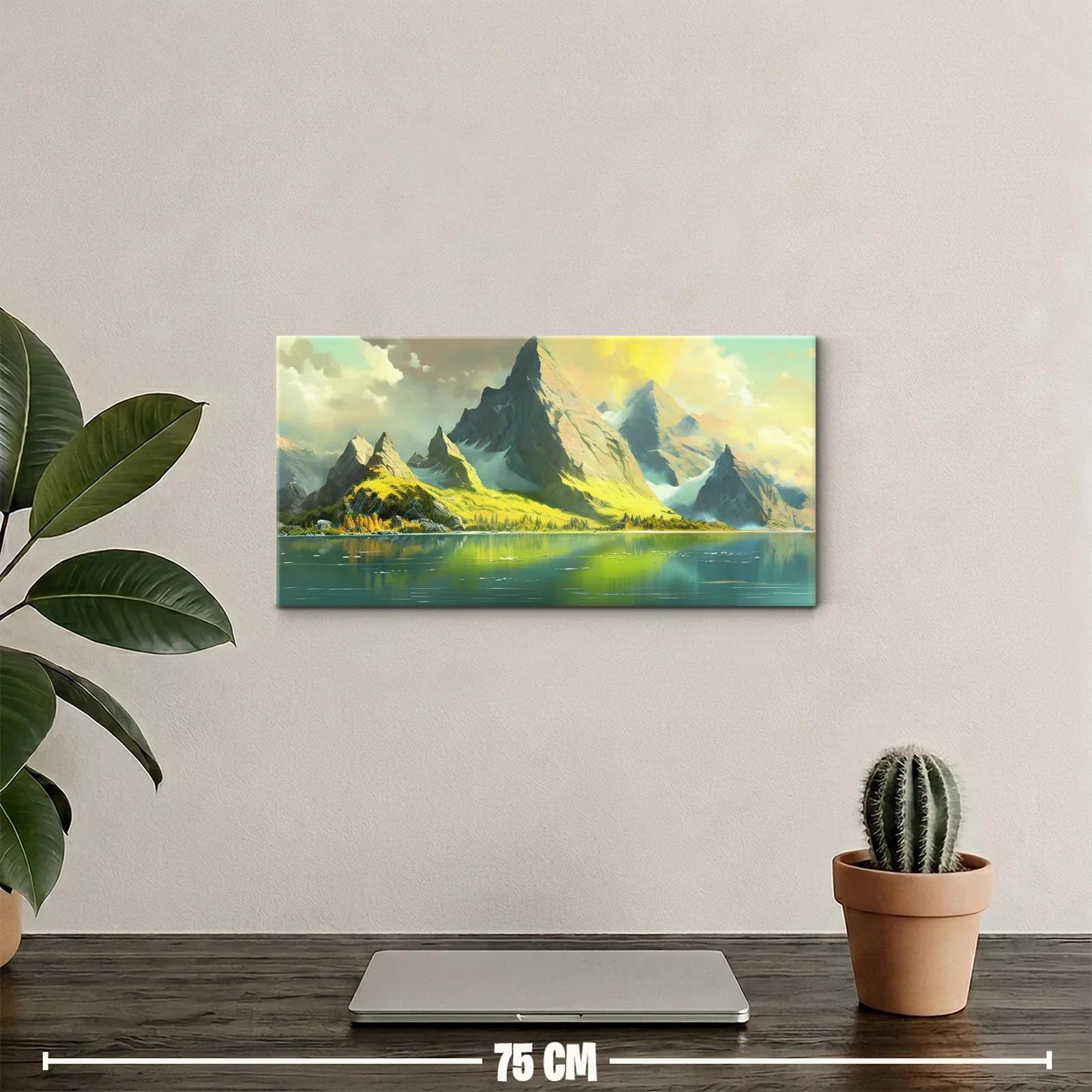 Cuadro isla montañosa con mar y cielo abierto — miniatura 2