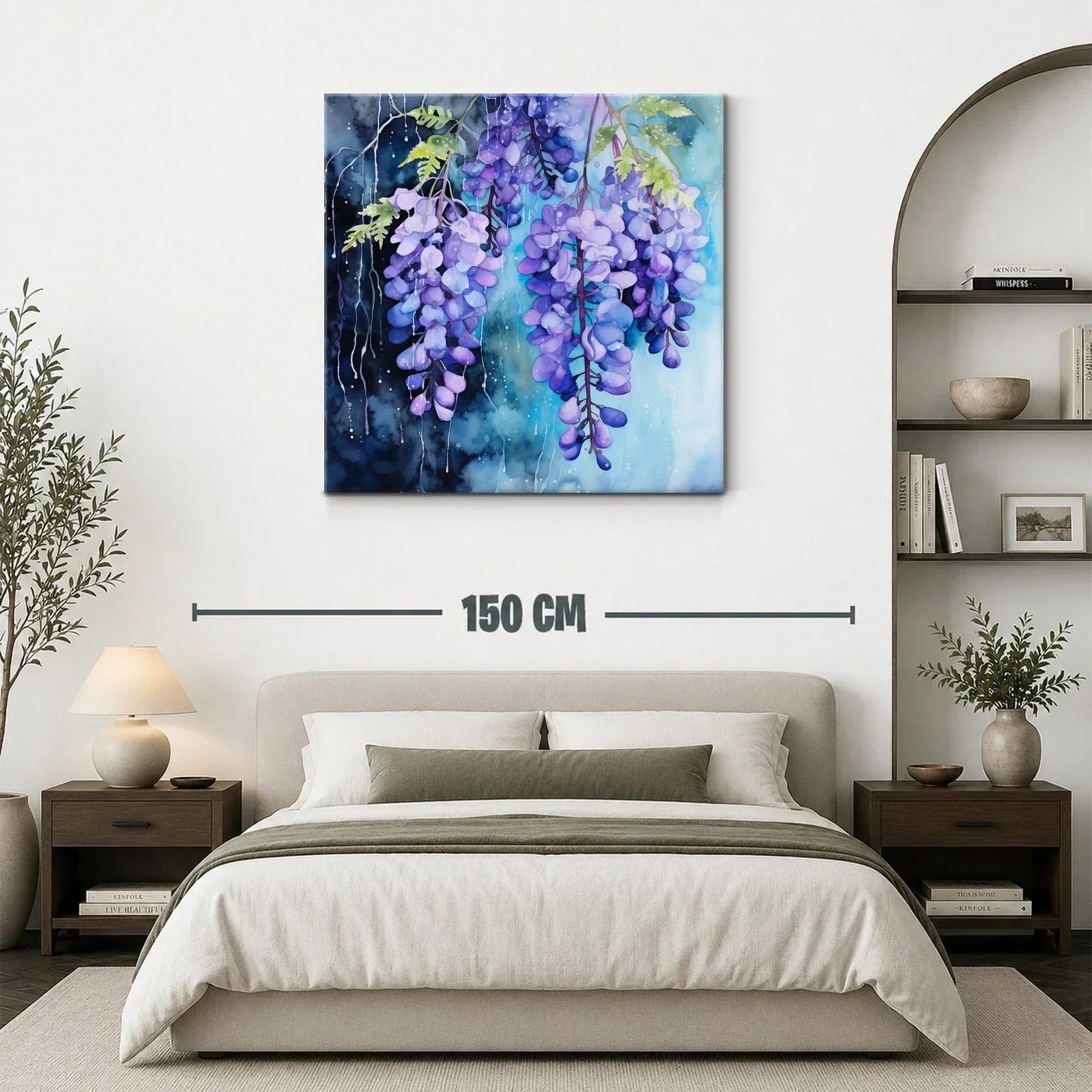 Flores de glicinia en tonos violetas y azules — miniatura 3