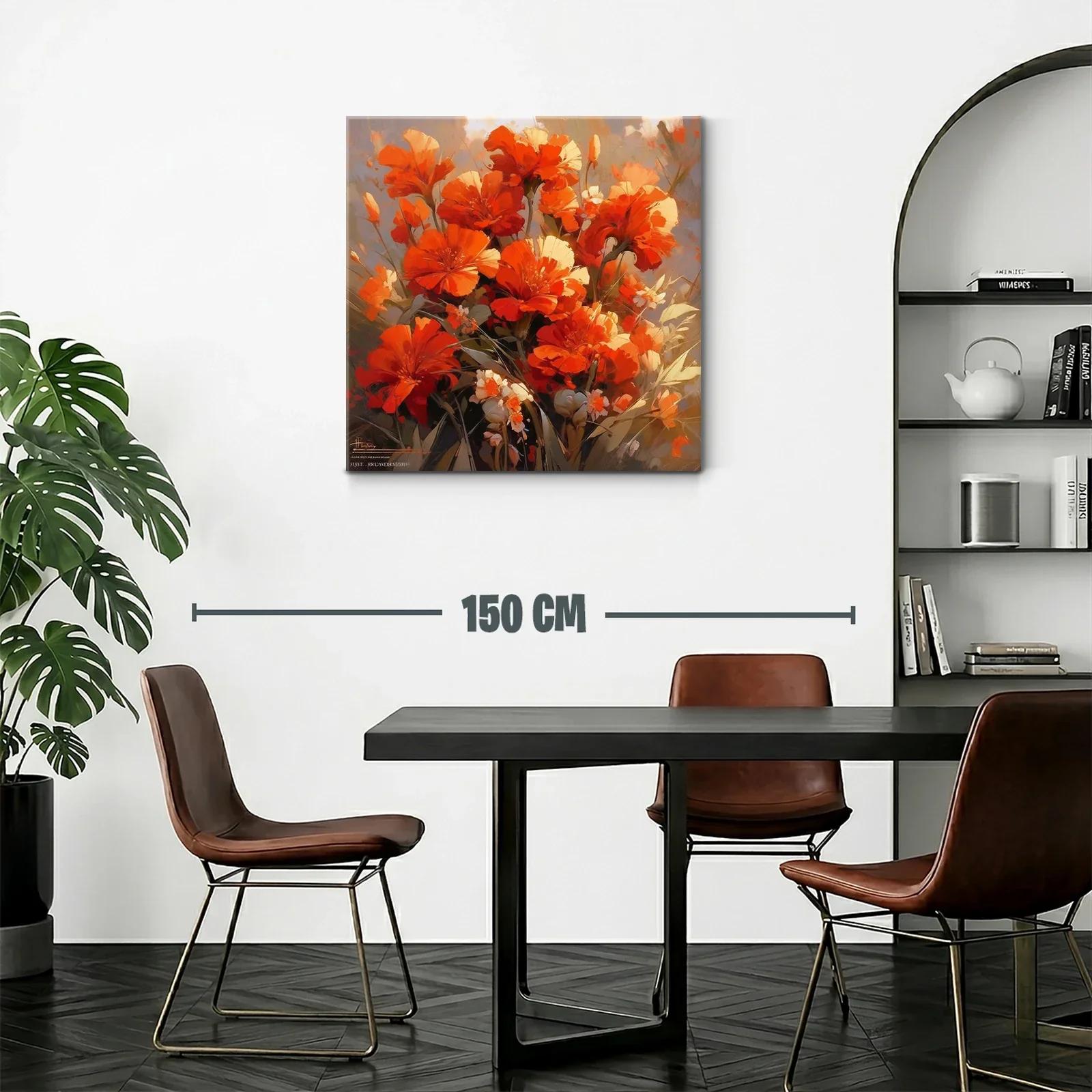 Flores vibrantes en tonos naranjas y cálidos — miniatura 2