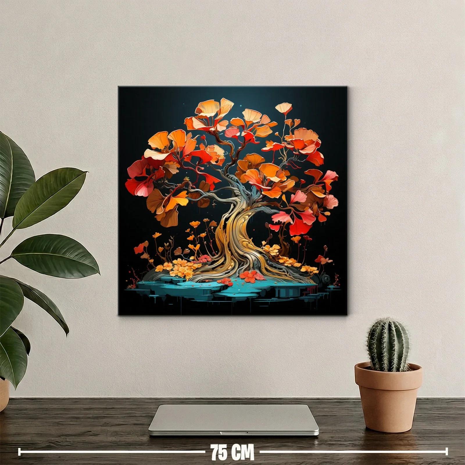 Árbol mágico con hojas en tonos cálidos y vibrantes — miniatura 2