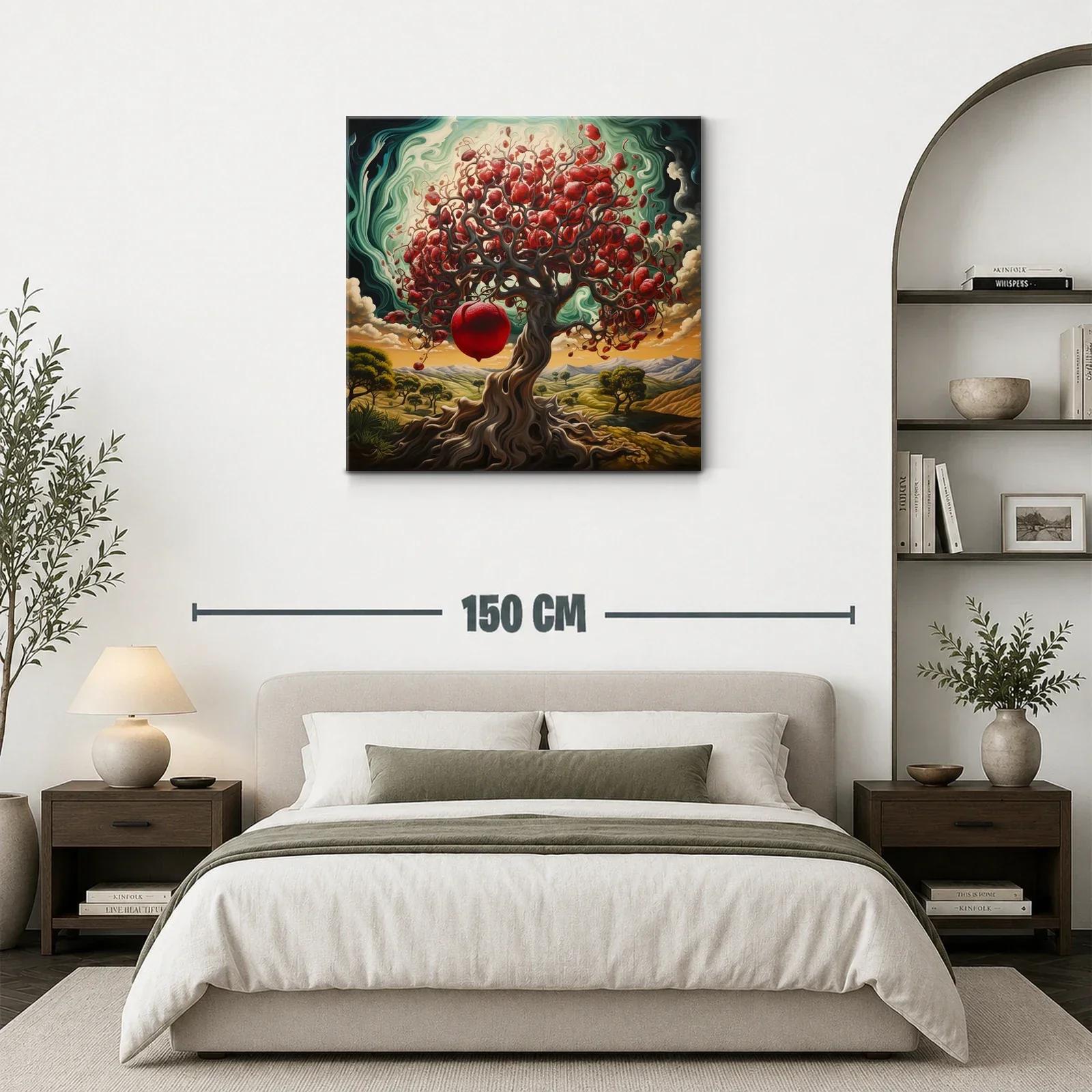 Árbol de granadas con paisaje onírico y cielos turbulentos — miniatura 3
