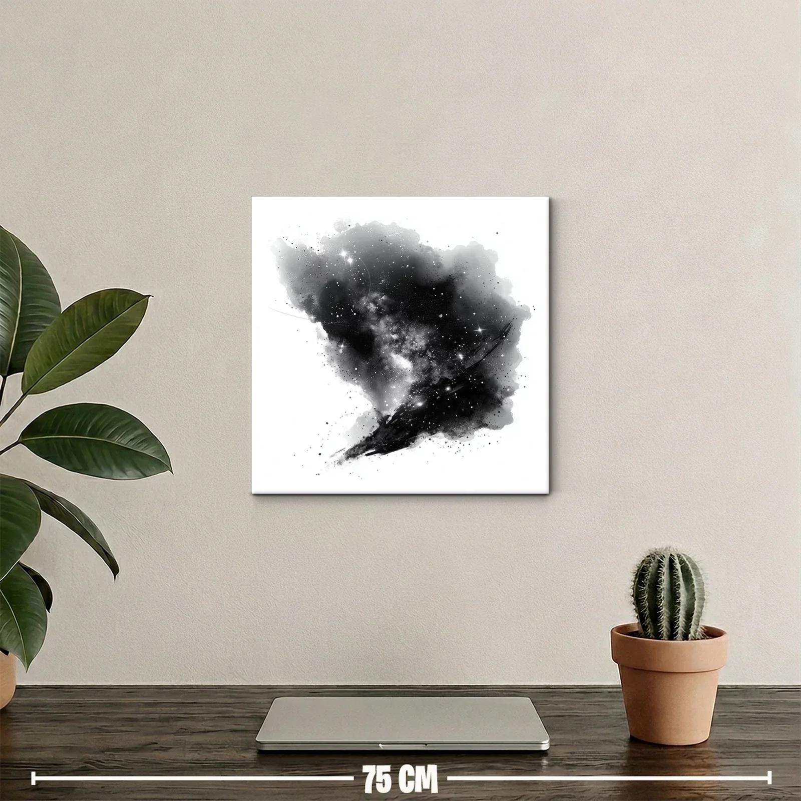 Impresión abstracta del cosmos en negro y blanco — miniatura 2