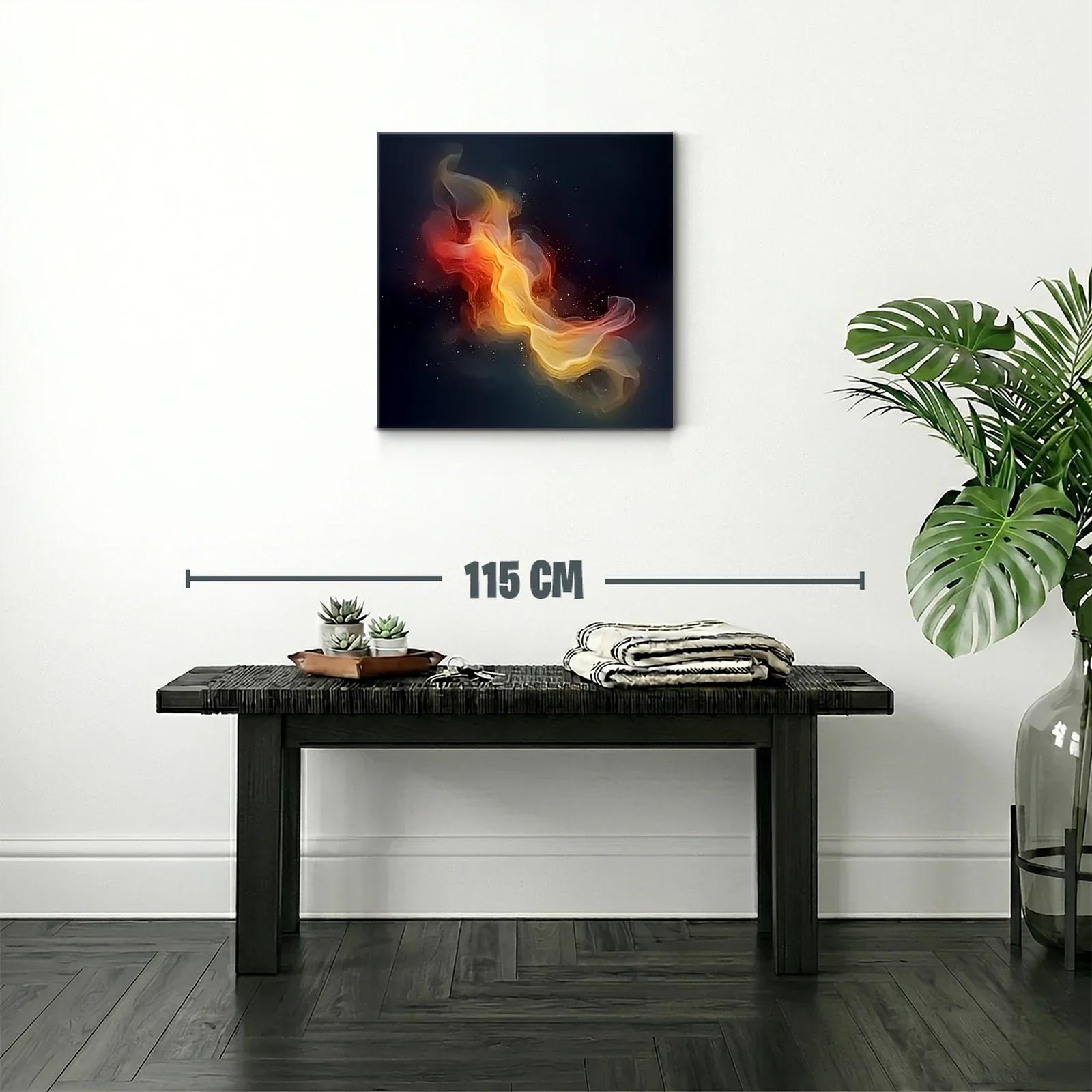 Explosión de luz y fuego en el cosmos abstracto — miniatura 2