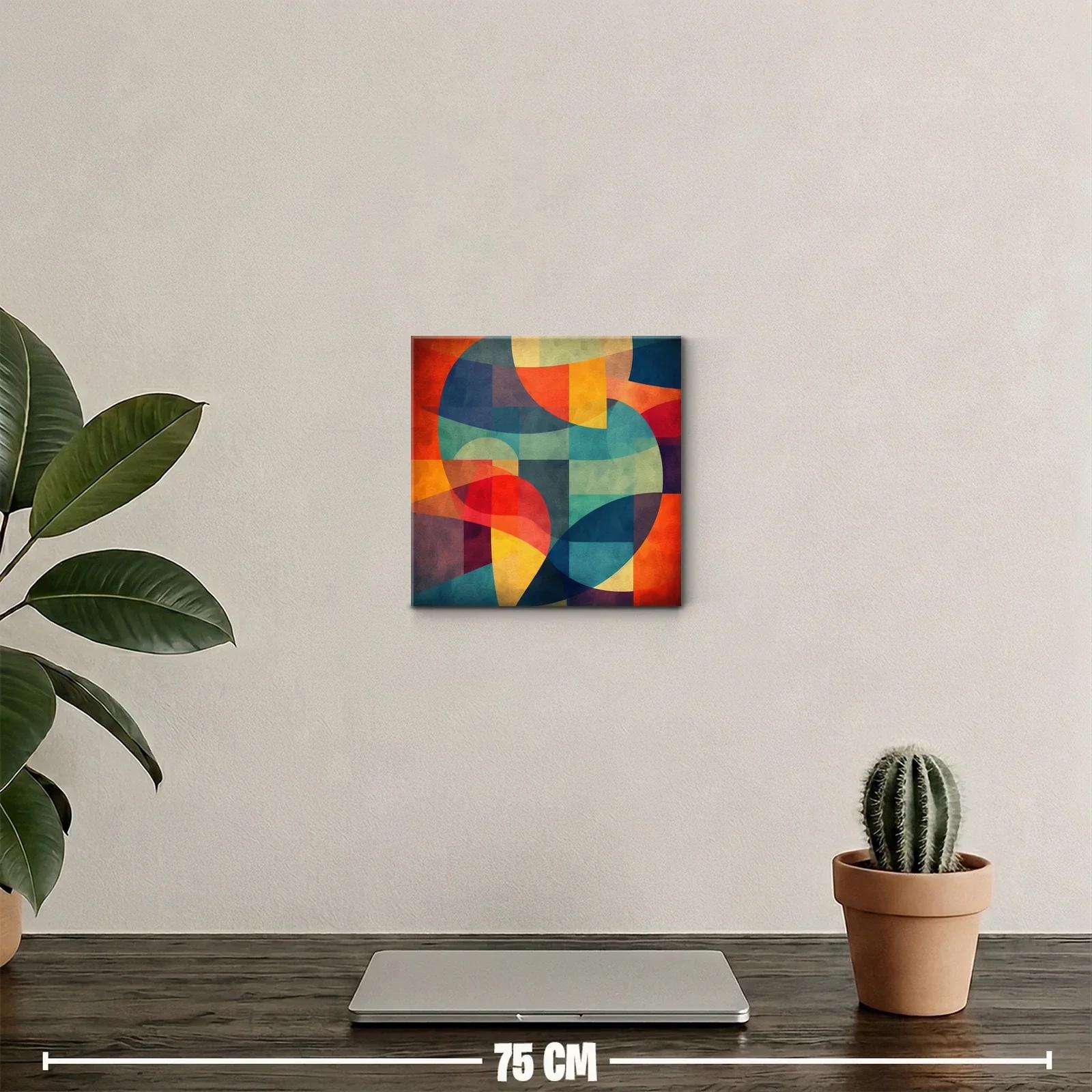 Composición abstracta con formas curvas y colores vibrantes — miniatura 2