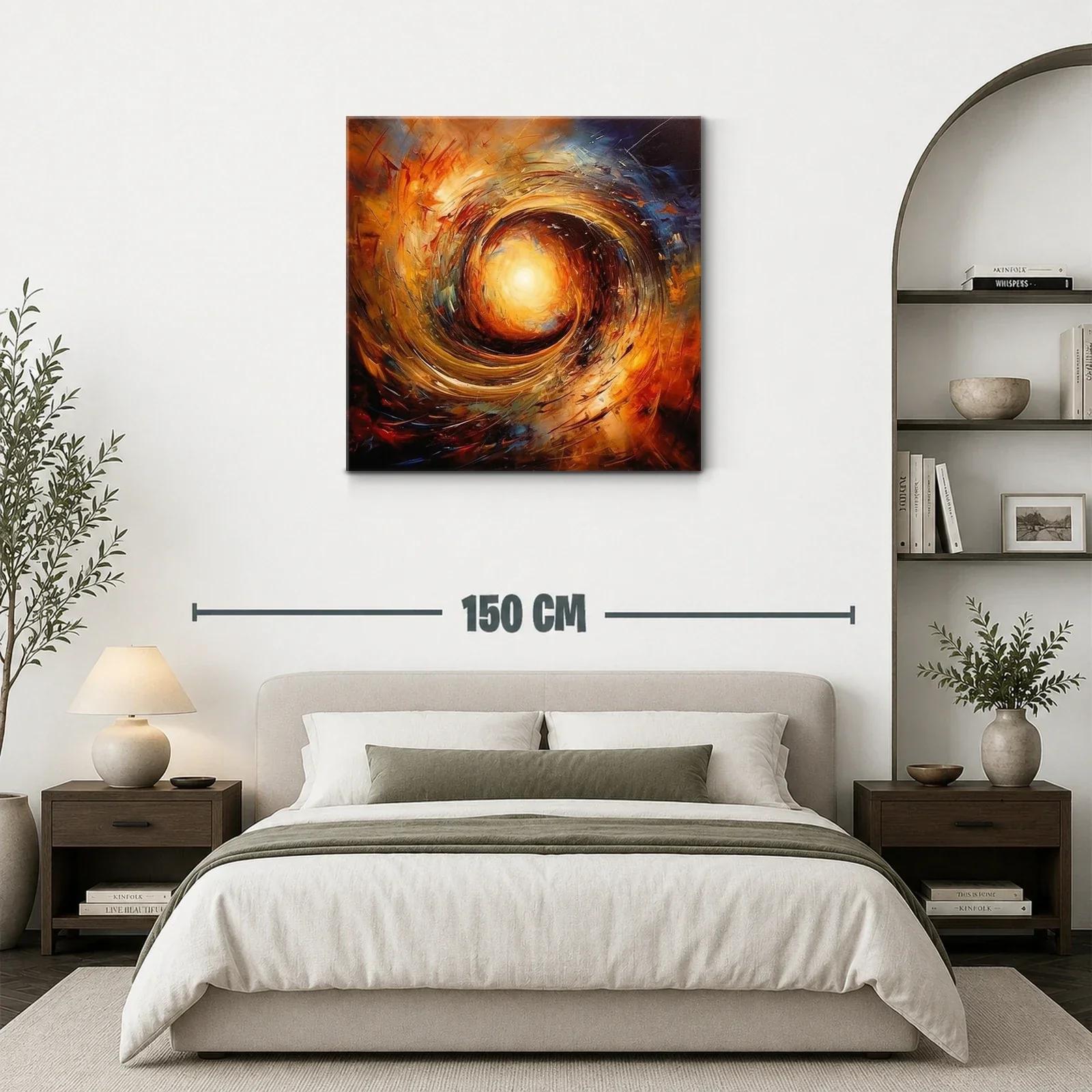 Cuadro Abstracto Espiral de Luz y Energía Cálida — miniatura 3