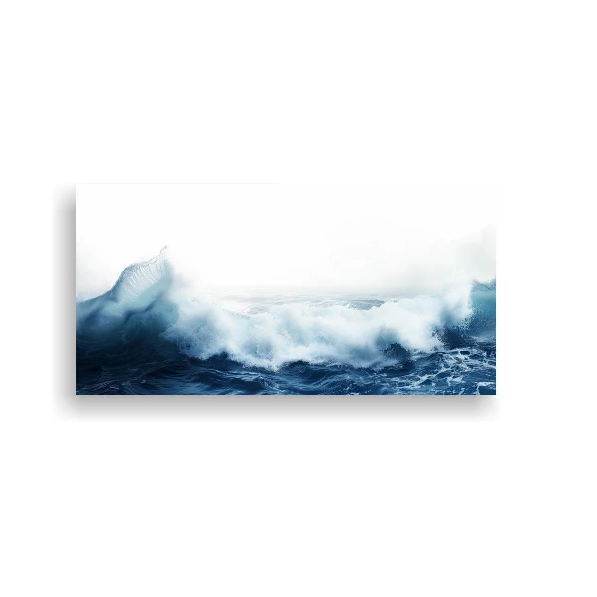Cuadro olas del mar en azul y espuma blanca — imagen principal