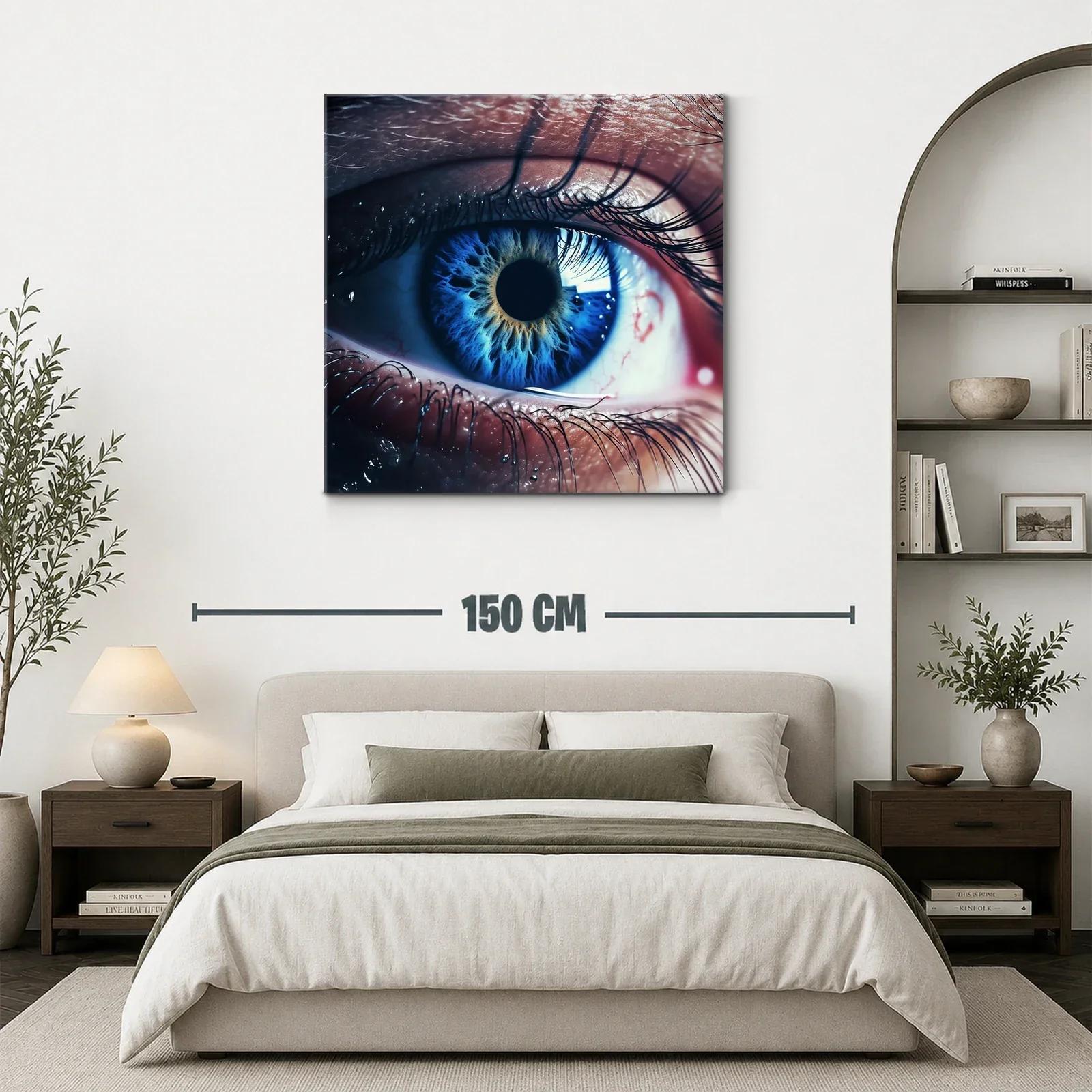 Impactante detalle de ojo azul con texturas vibrantes — miniatura 3