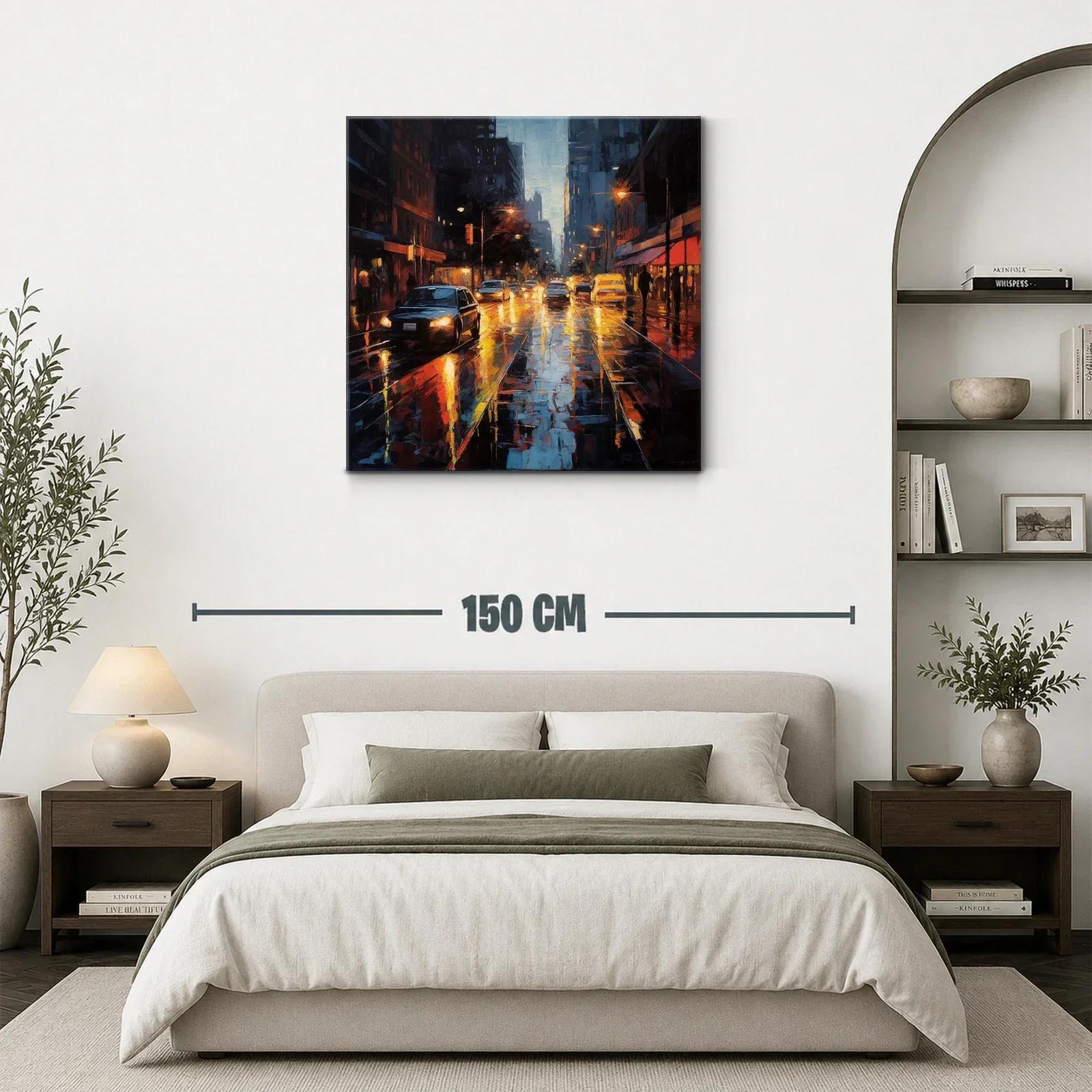 Travesía Nocturna en Ciudad Lluviosa con Luces Vibrantes — miniatura 3