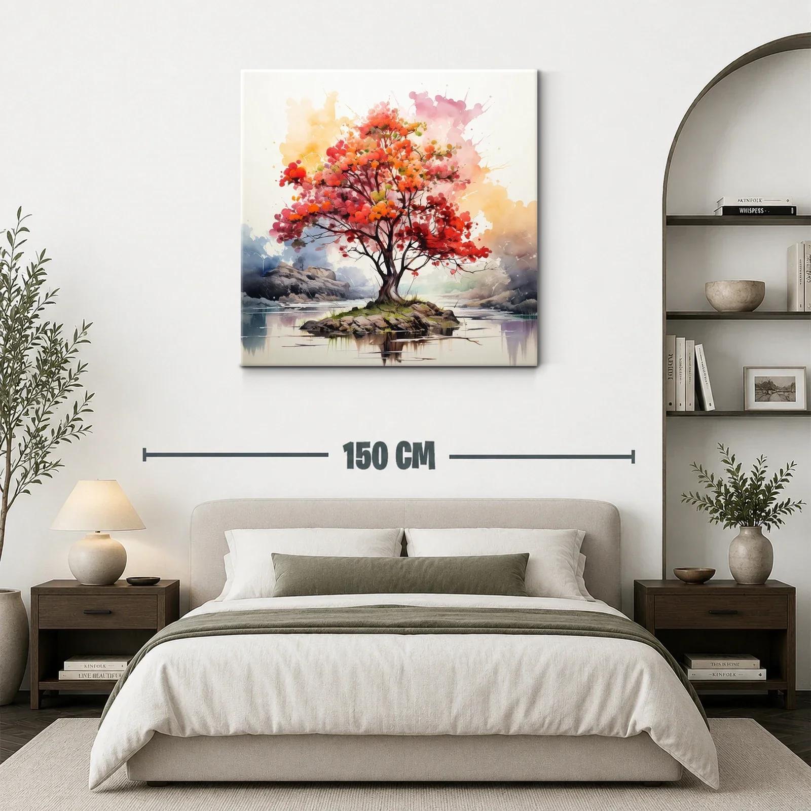 Árbol solitario con follaje vibrante en paisaje sereno — miniatura 3