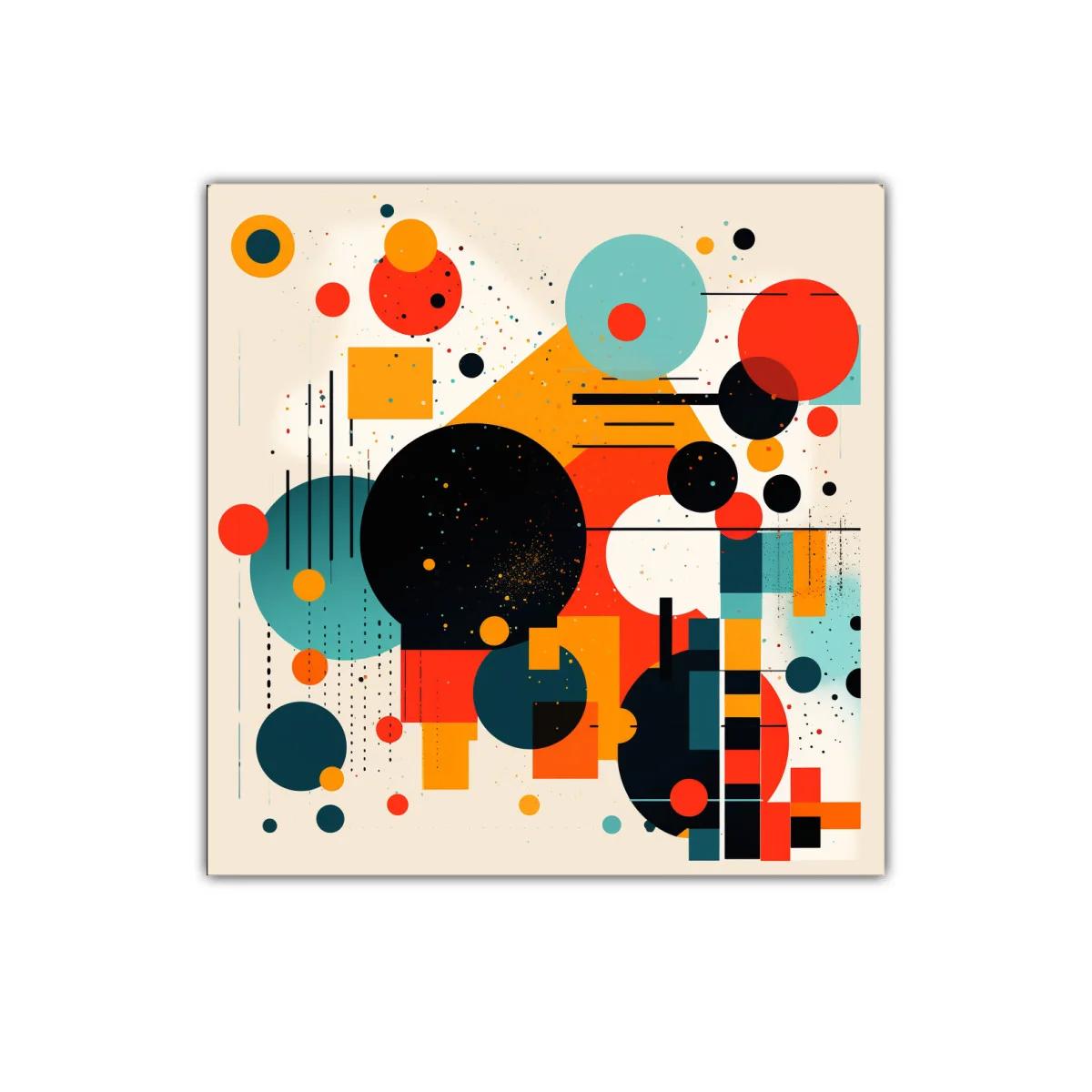 Composición abstracta con círculos y tonos vibrantes — miniatura 1