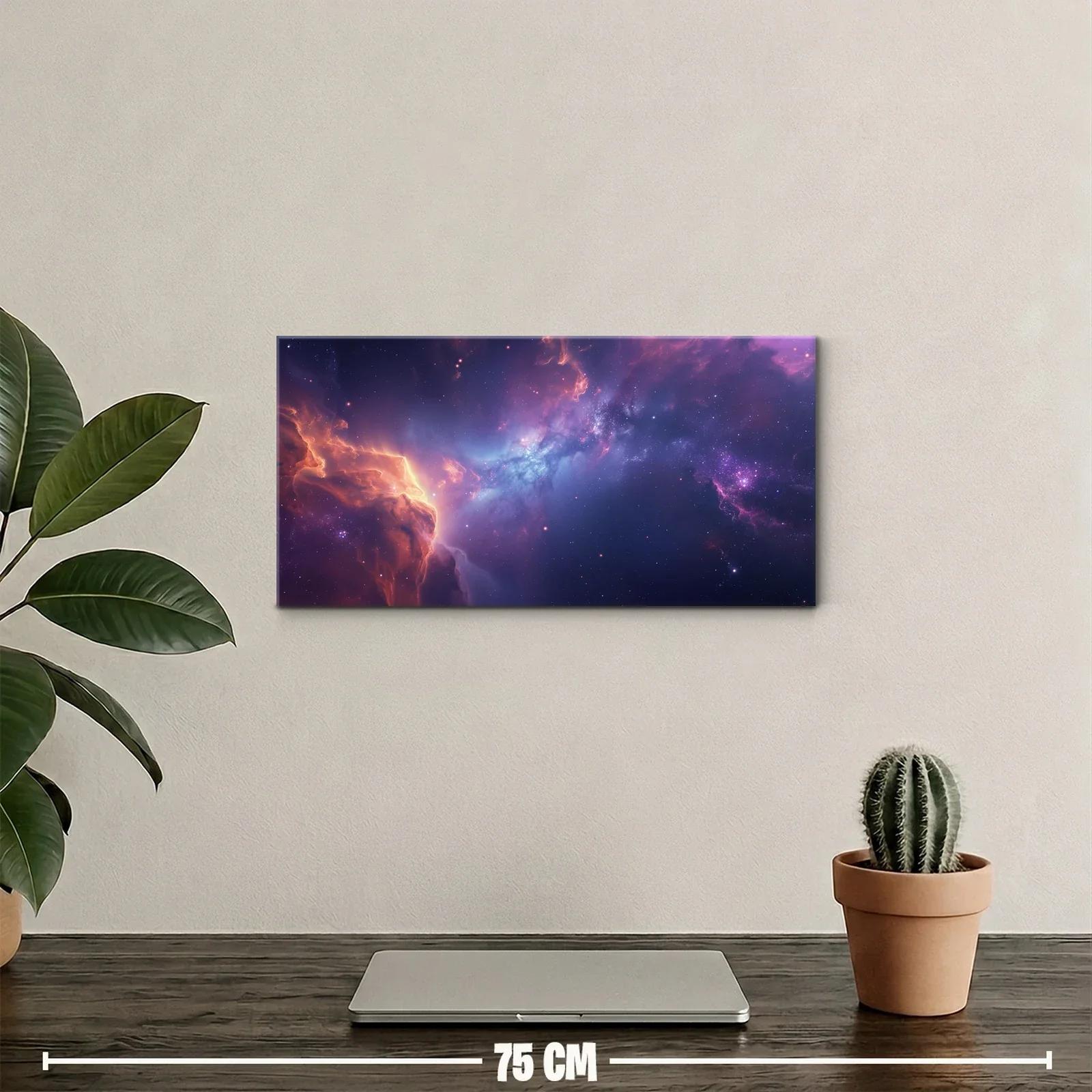 Cuadro nebulosa espacial panorámica luminosa — miniatura 2