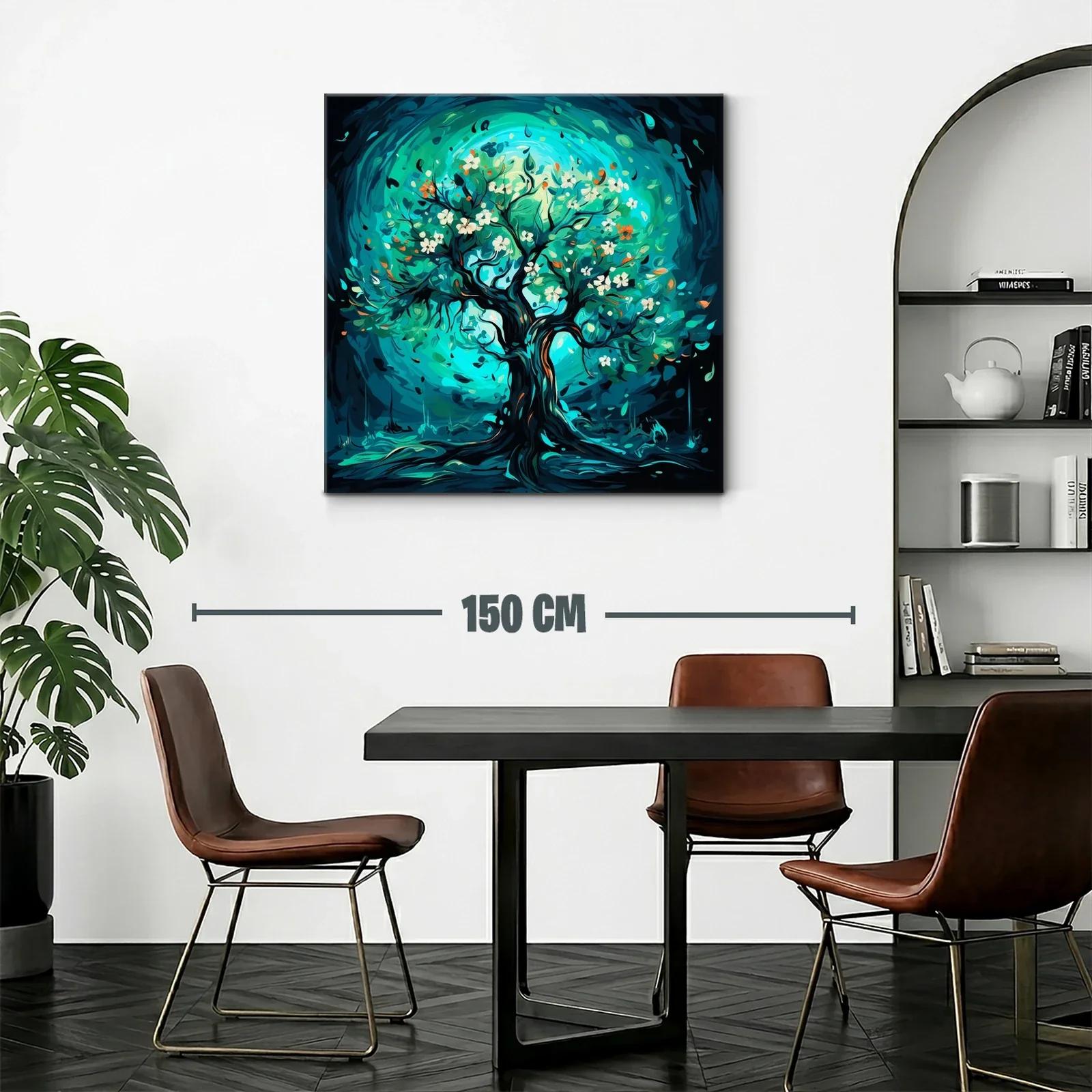 Árbol floreciente en tonos vibrantes y armoniosos — miniatura 2