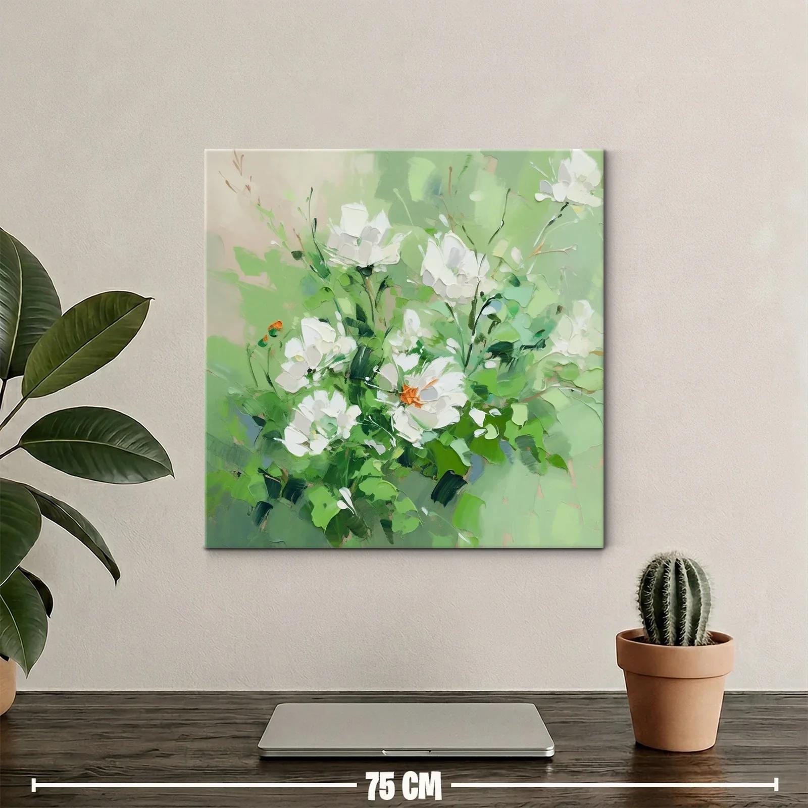 Elegancia natural con flores blancas y tonos verdes — miniatura 2