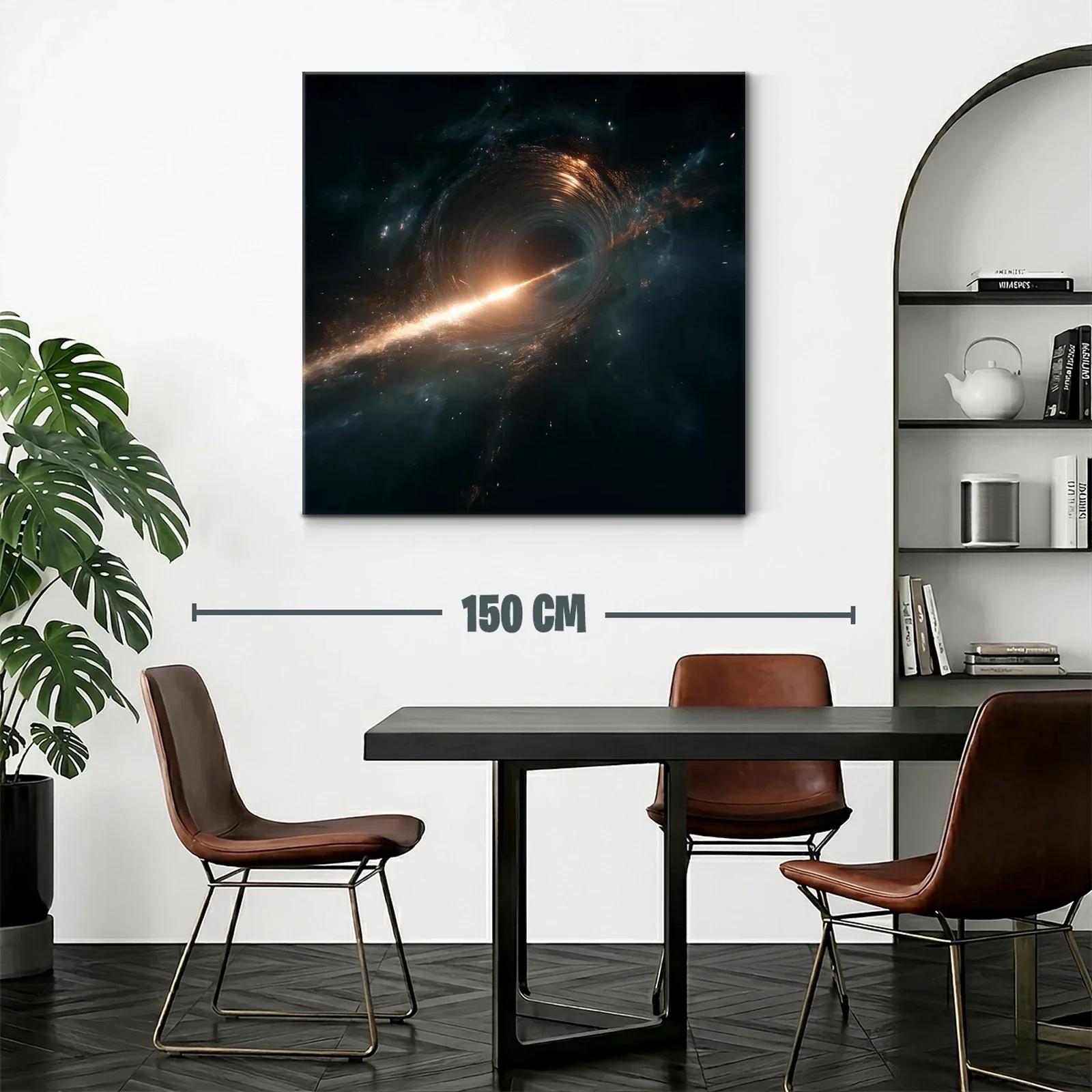 Cuadro Espacial con Agujero Negro y Luz Radiante — miniatura 2