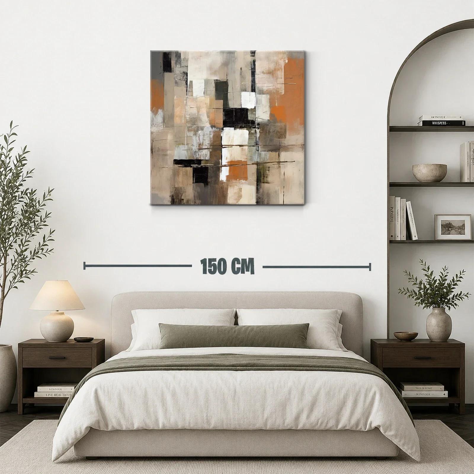 Composición abstracta en tonos cálidos y neutros — miniatura 3