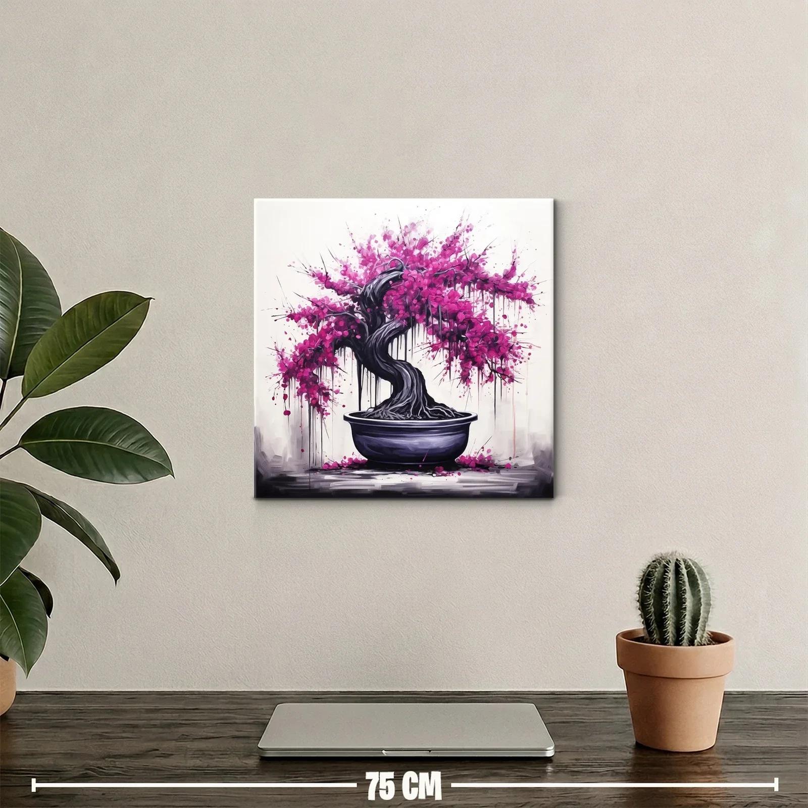 Bonsái con flores rosas intensas para un toque zen — miniatura 2