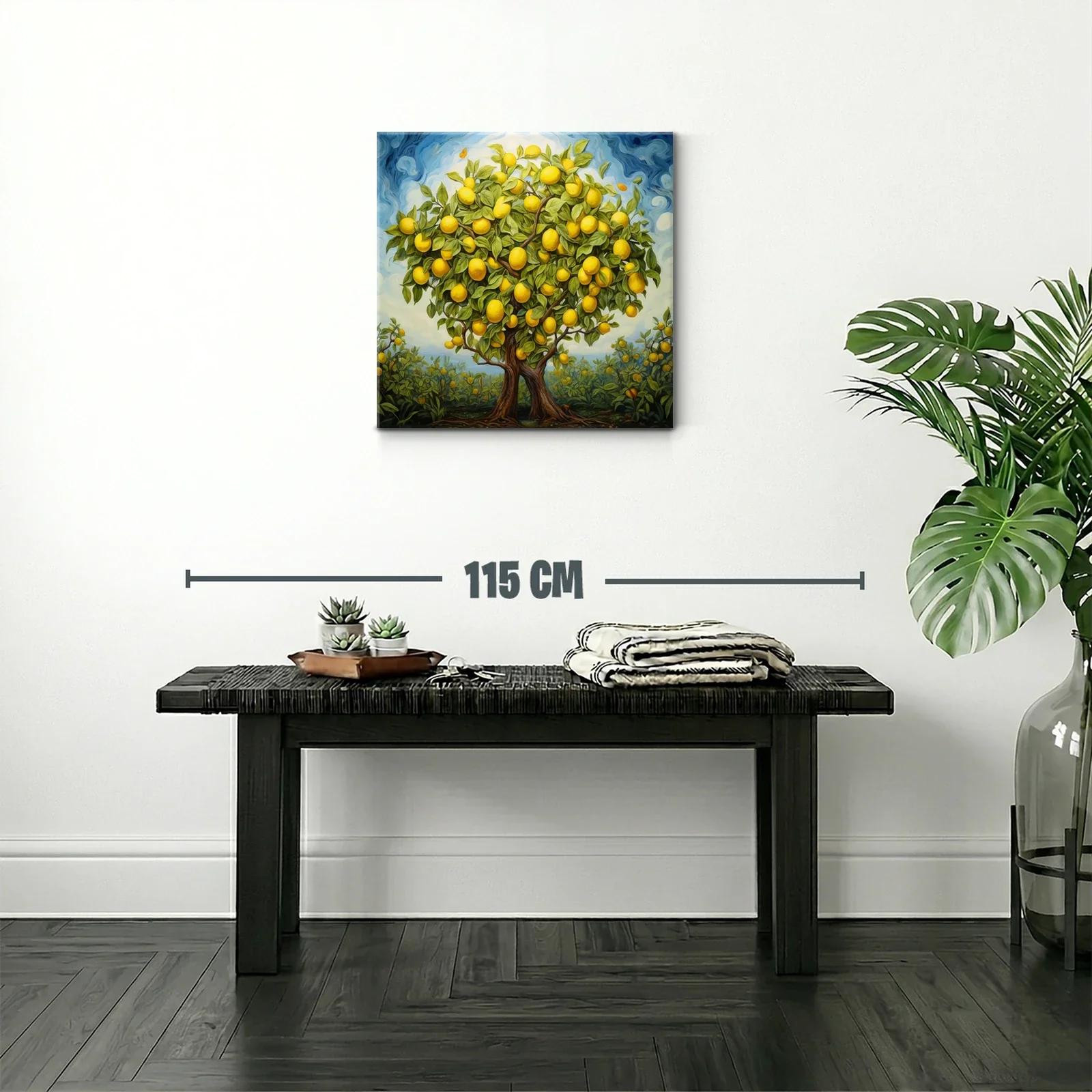 Árbol de limones exuberante y vibrante en paisaje soleado — miniatura 2