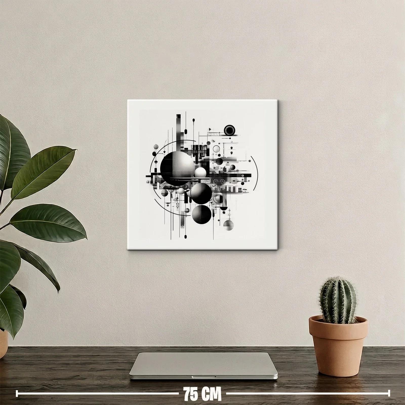 Composición abstracta en tonos grises y negros — miniatura 2