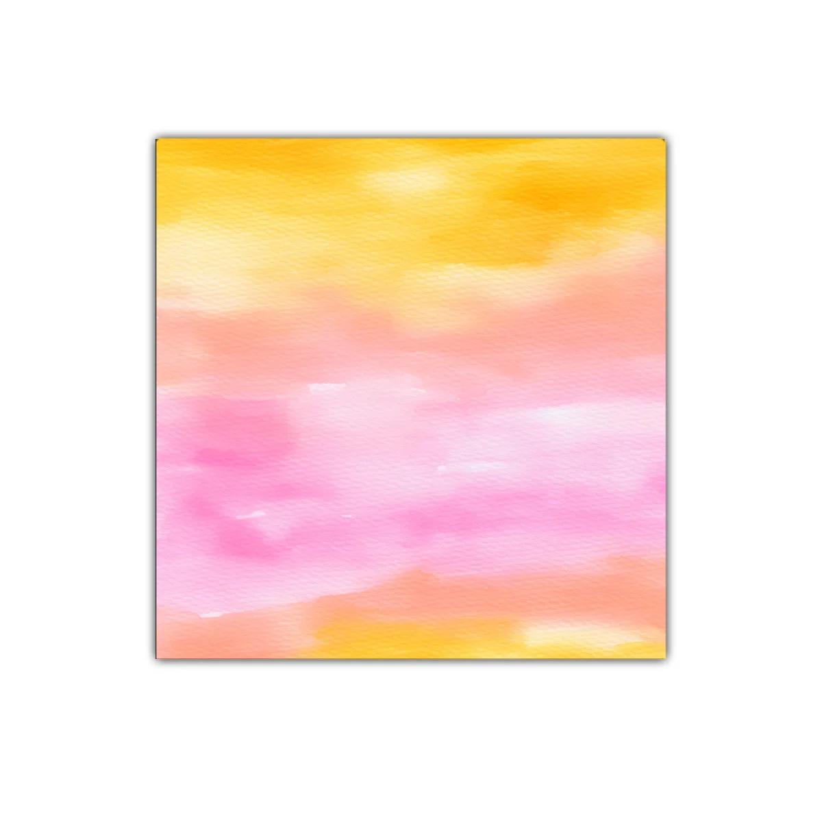 Cuadro Decorativo Abstracto en Tonos Rosados y Amarillos — miniatura 1