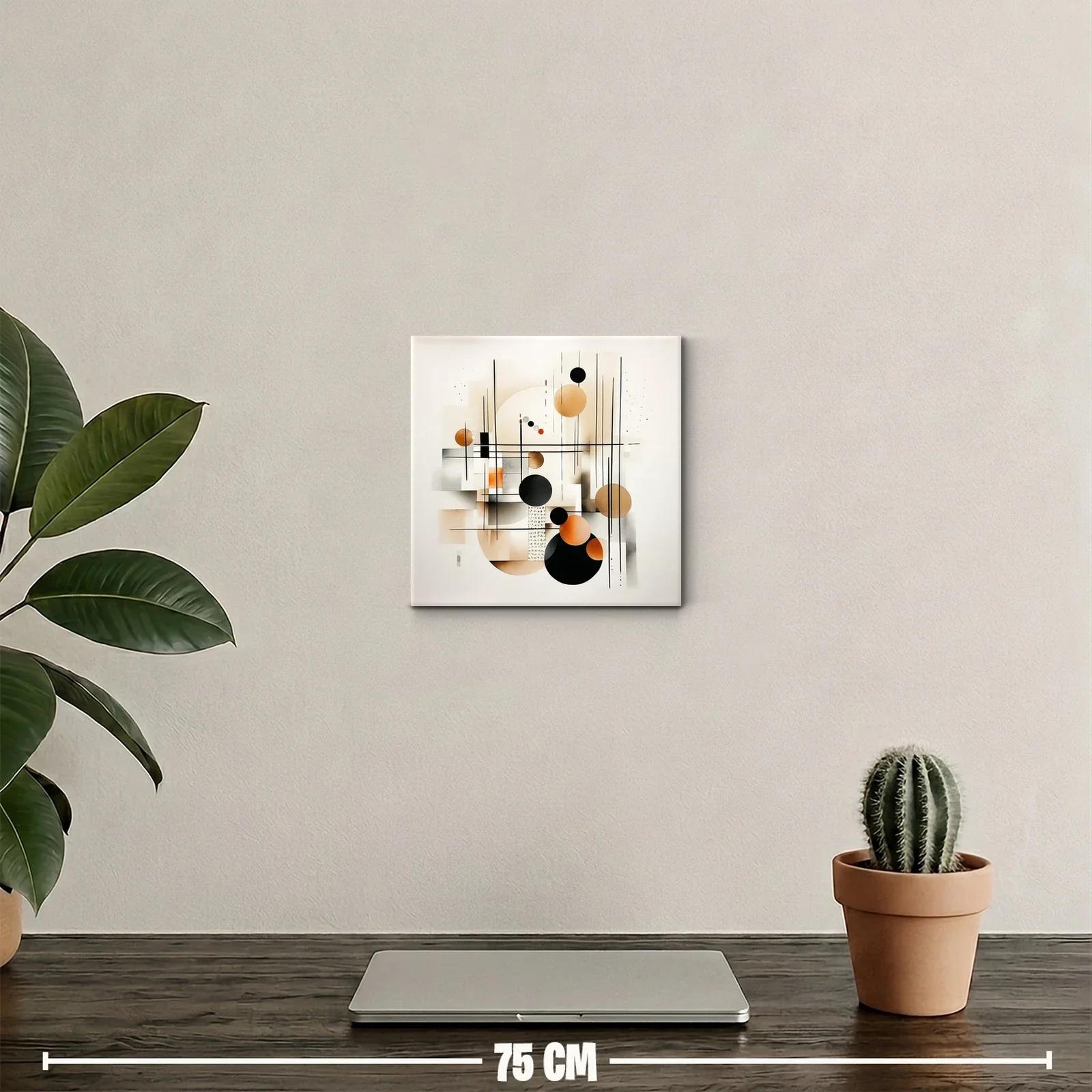 Composición abstracta con círculos y líneas geométricas — miniatura 2