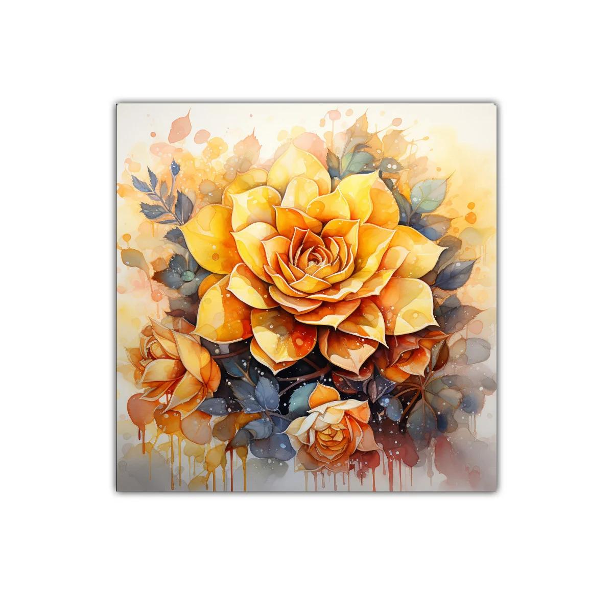 Rosas amarillas vibrantes con detalles delicados en tonos suaves — miniatura 1