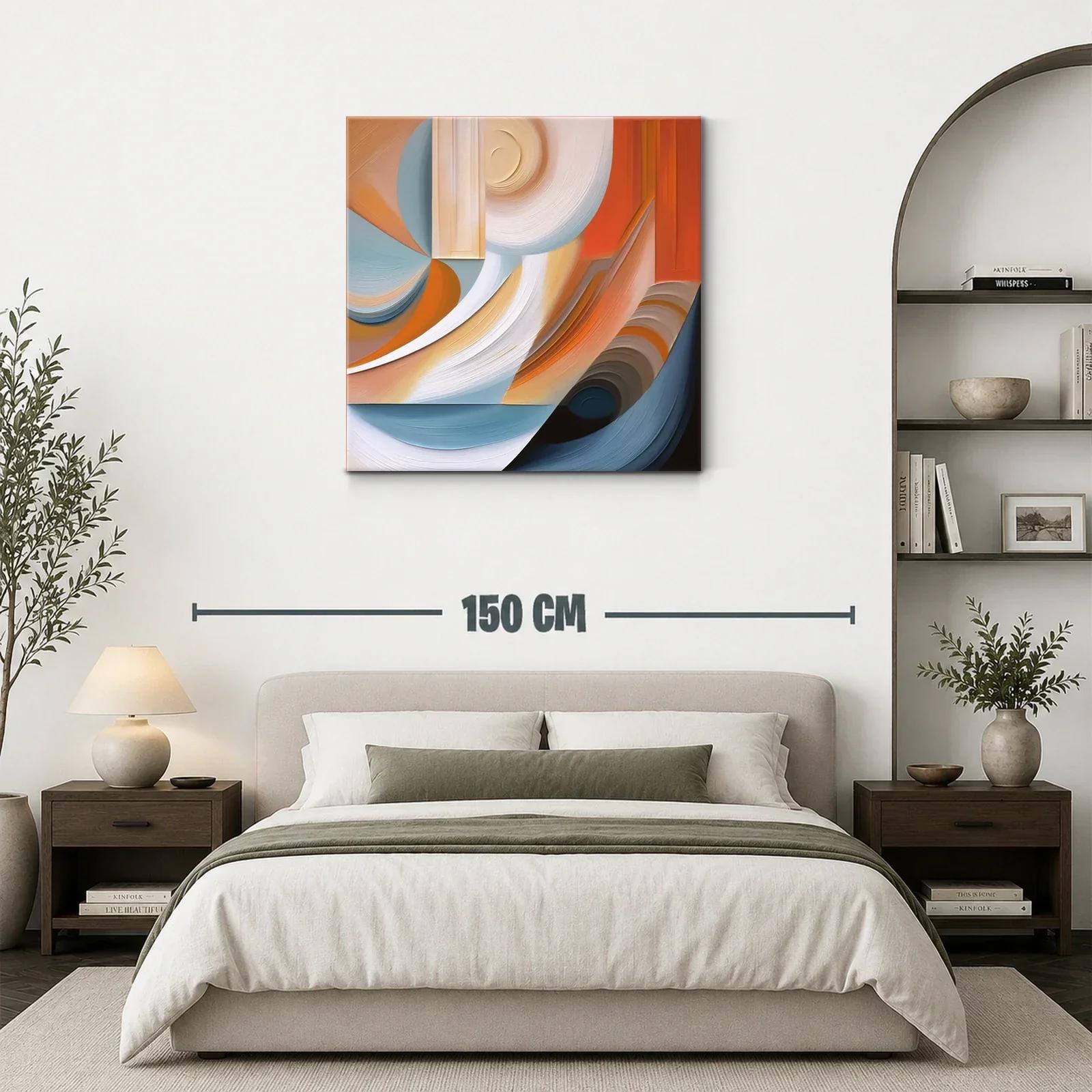 Composición abstracta con formas curvas y tonos cálidos — miniatura 3