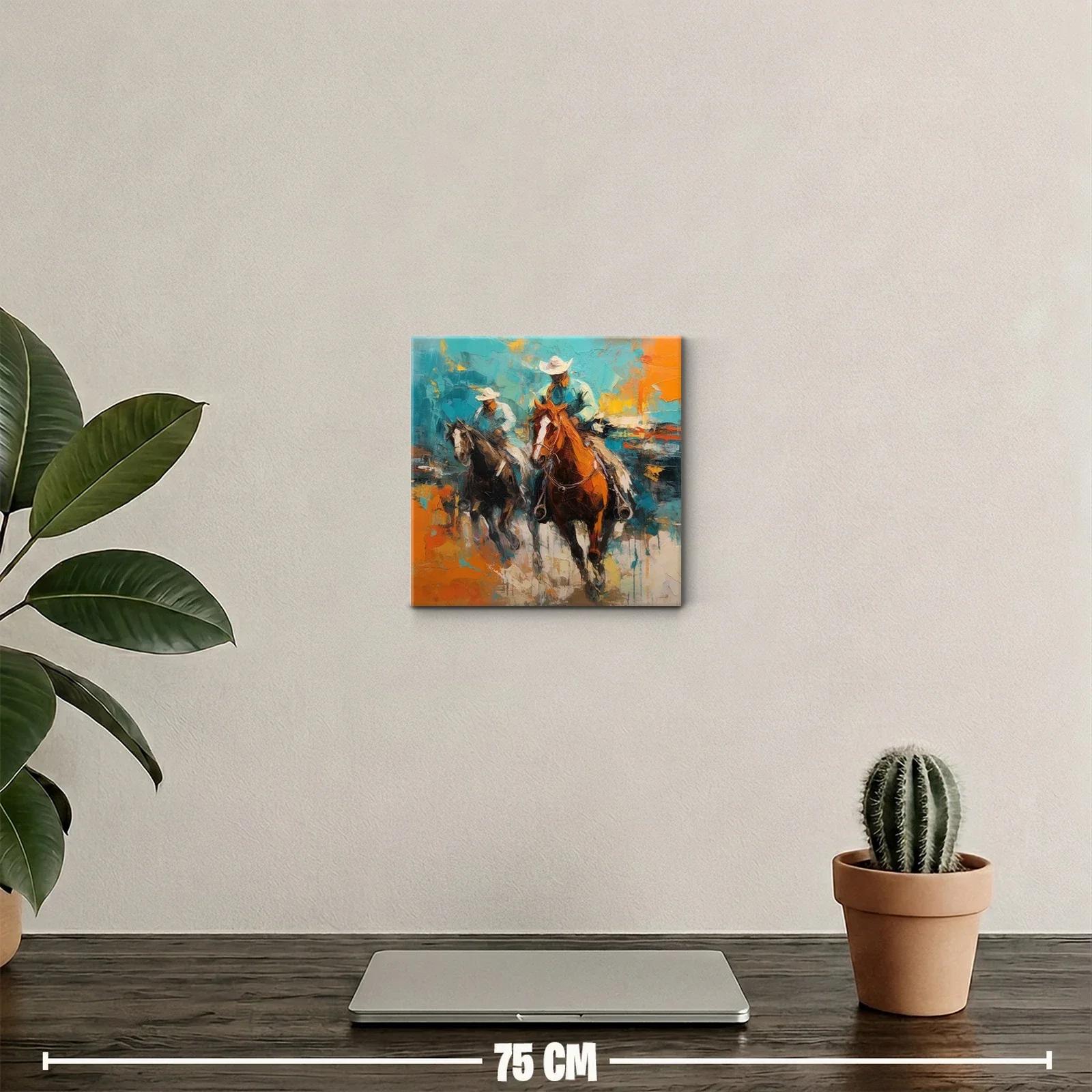 Cabalgan en libertad colores vibrantes y energía dinámica — miniatura 2