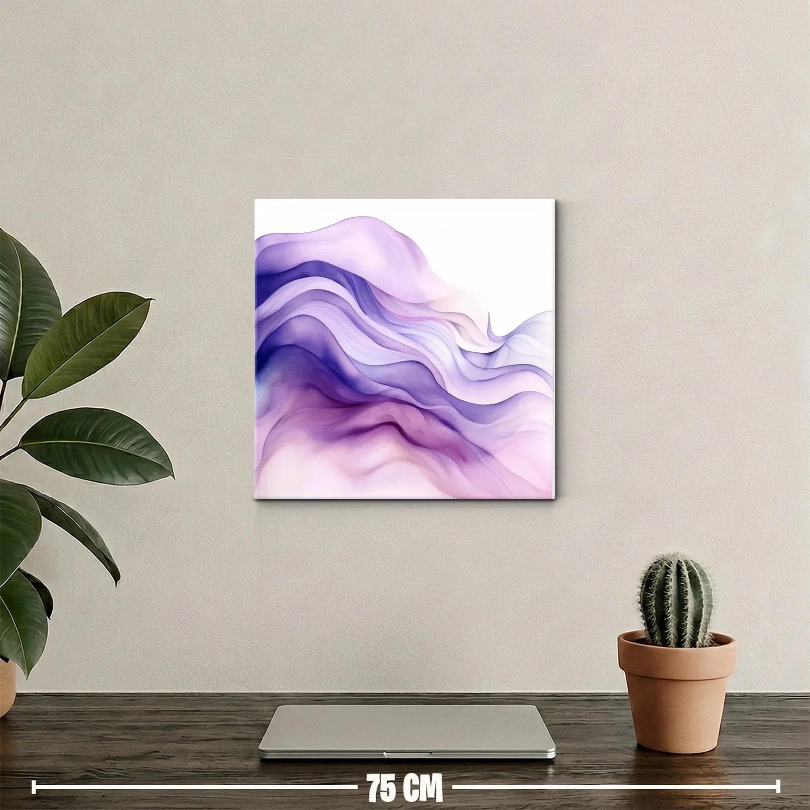 Composición abstracta en tonos morados y lilas suaves — miniatura 2