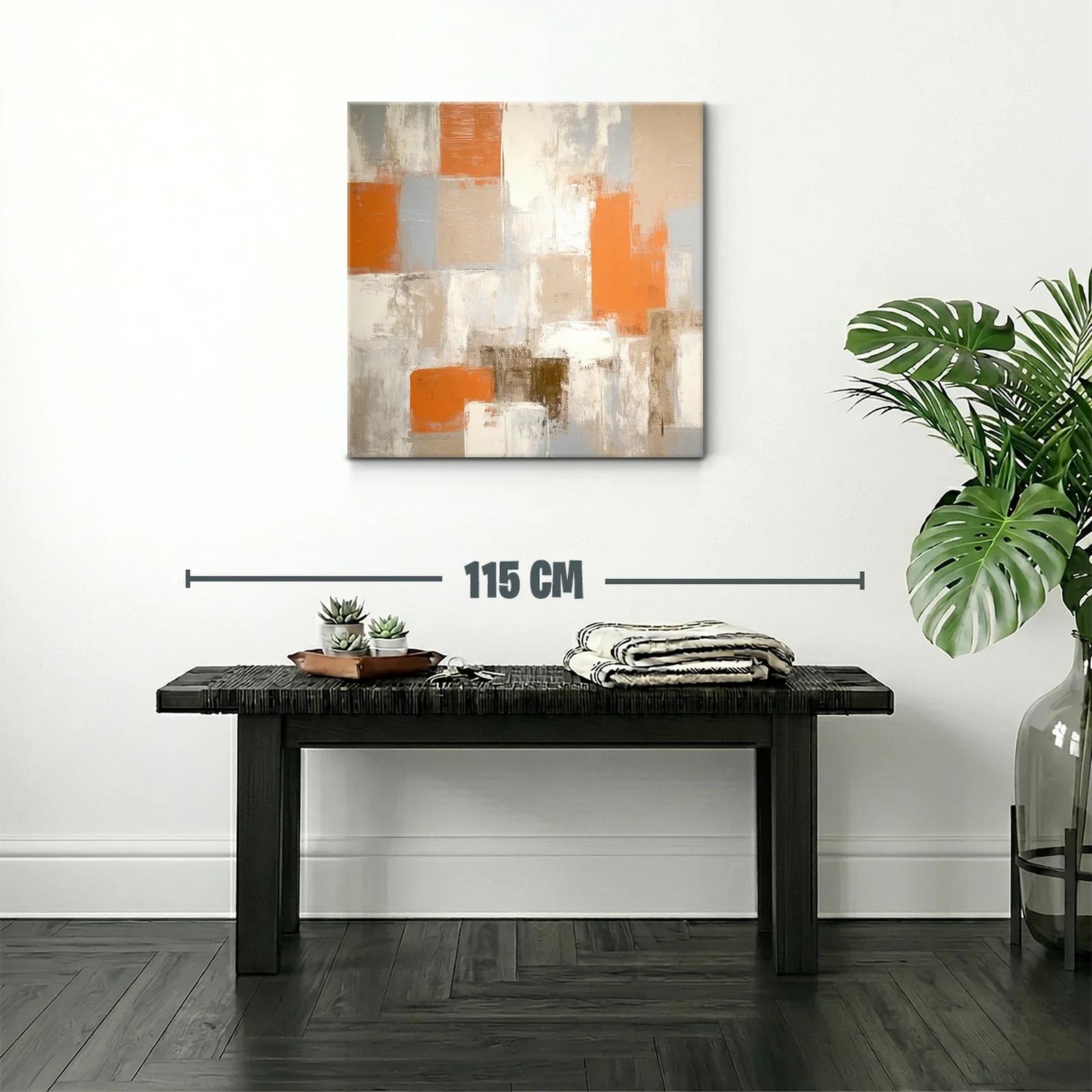 Composición Abstracta con Tonos Cálidos y Neutros — miniatura 2