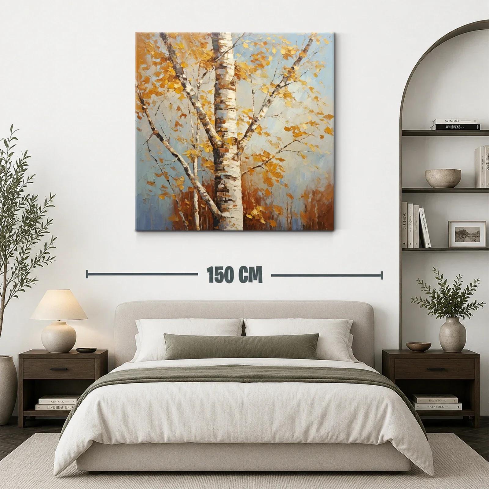 Árbol de abedul con hojas doradas en otoño brillante — miniatura 3
