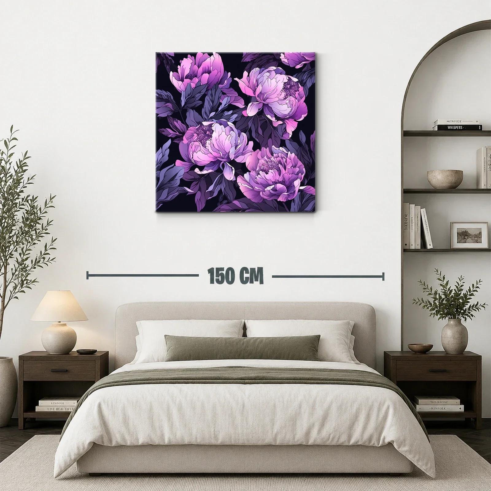 Flores violetas en un fondo oscuro elegante — miniatura 3