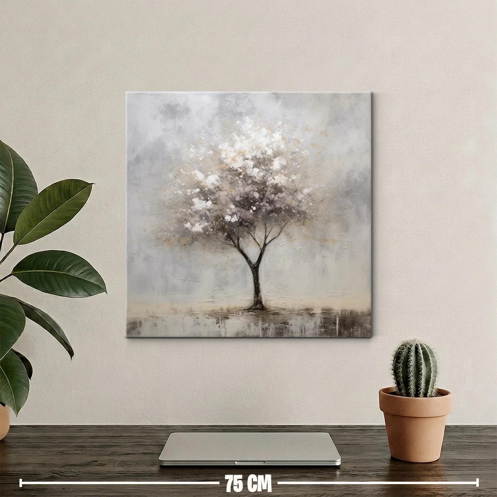 Árbol sereno en tonos suaves y neutros — miniatura 2